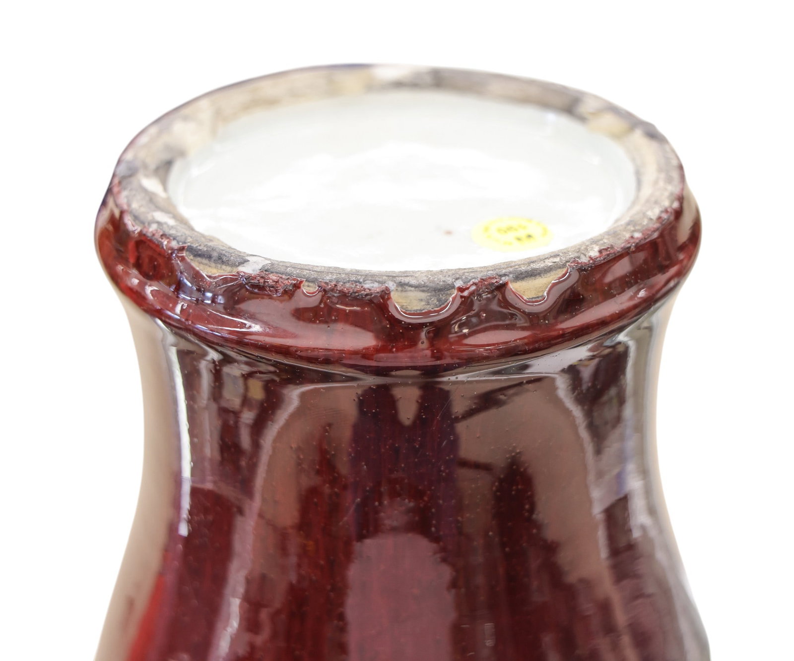 Antique Chinese Langyao Oxblood Porcelain Vase - 5