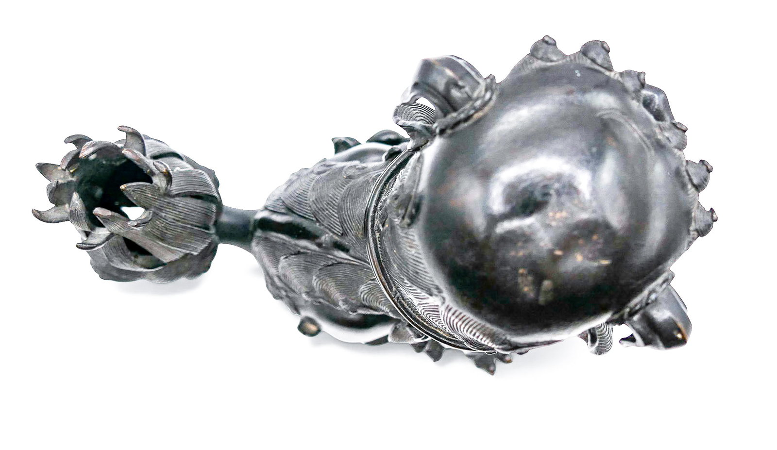 Antique Japanese Bronze Shishi Foo Lion Figural Incense Burner - 3