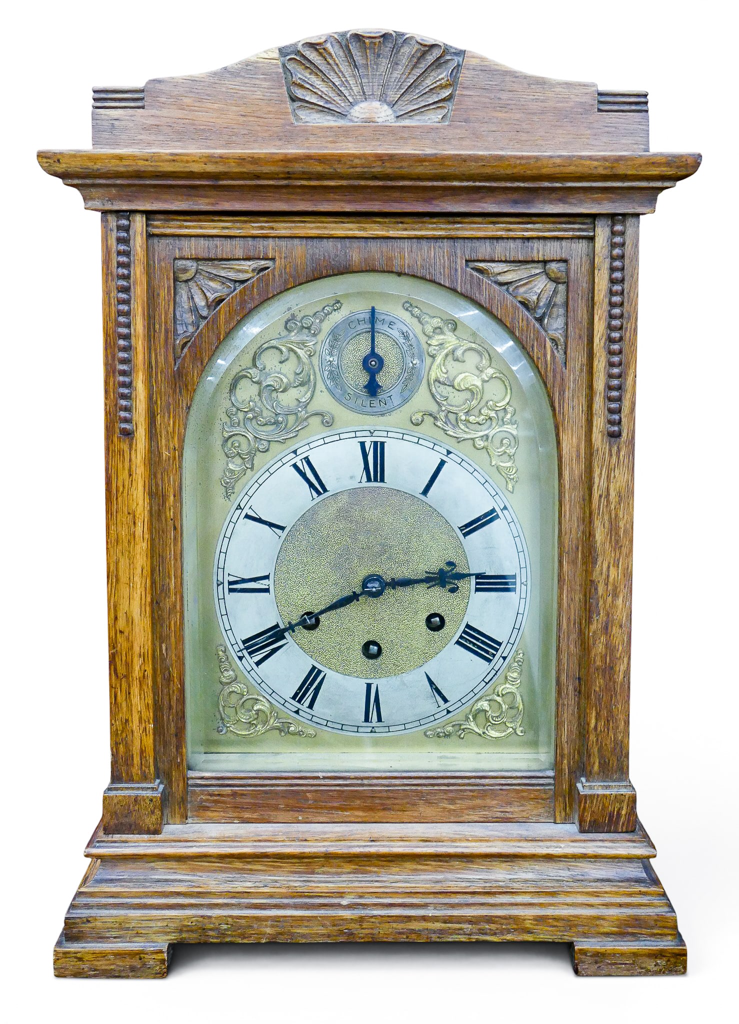 Antique Gustav Becker German Oak Bracket Clock with Chime (1 of 7)