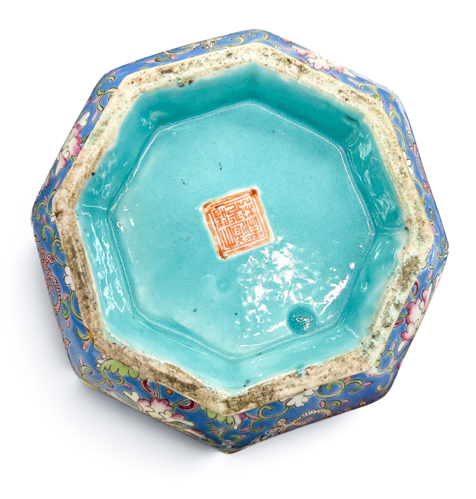 Antique Chinese Mythical Beasts Octagonal Porcelain Bowl - 5