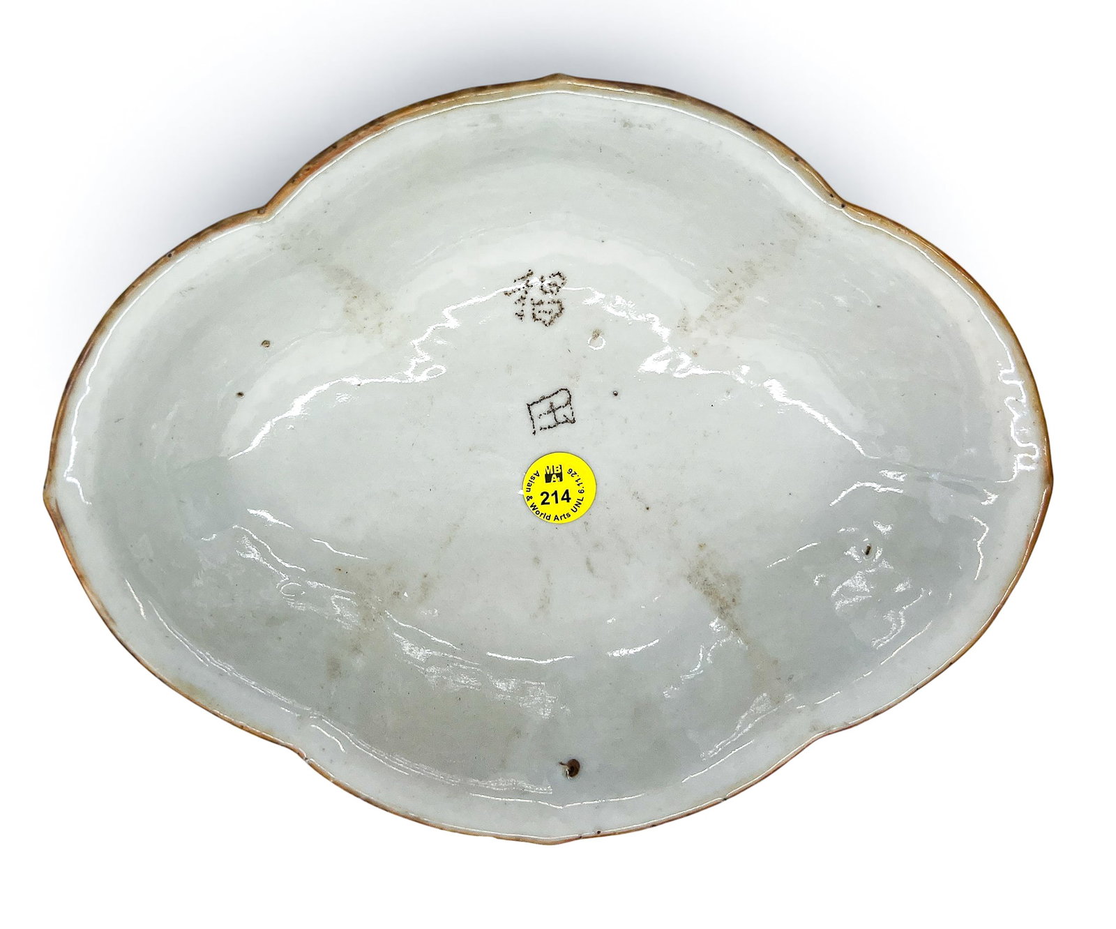 3pc Antique Chinese Porcelain Pedestal Dish and Bowls - 6