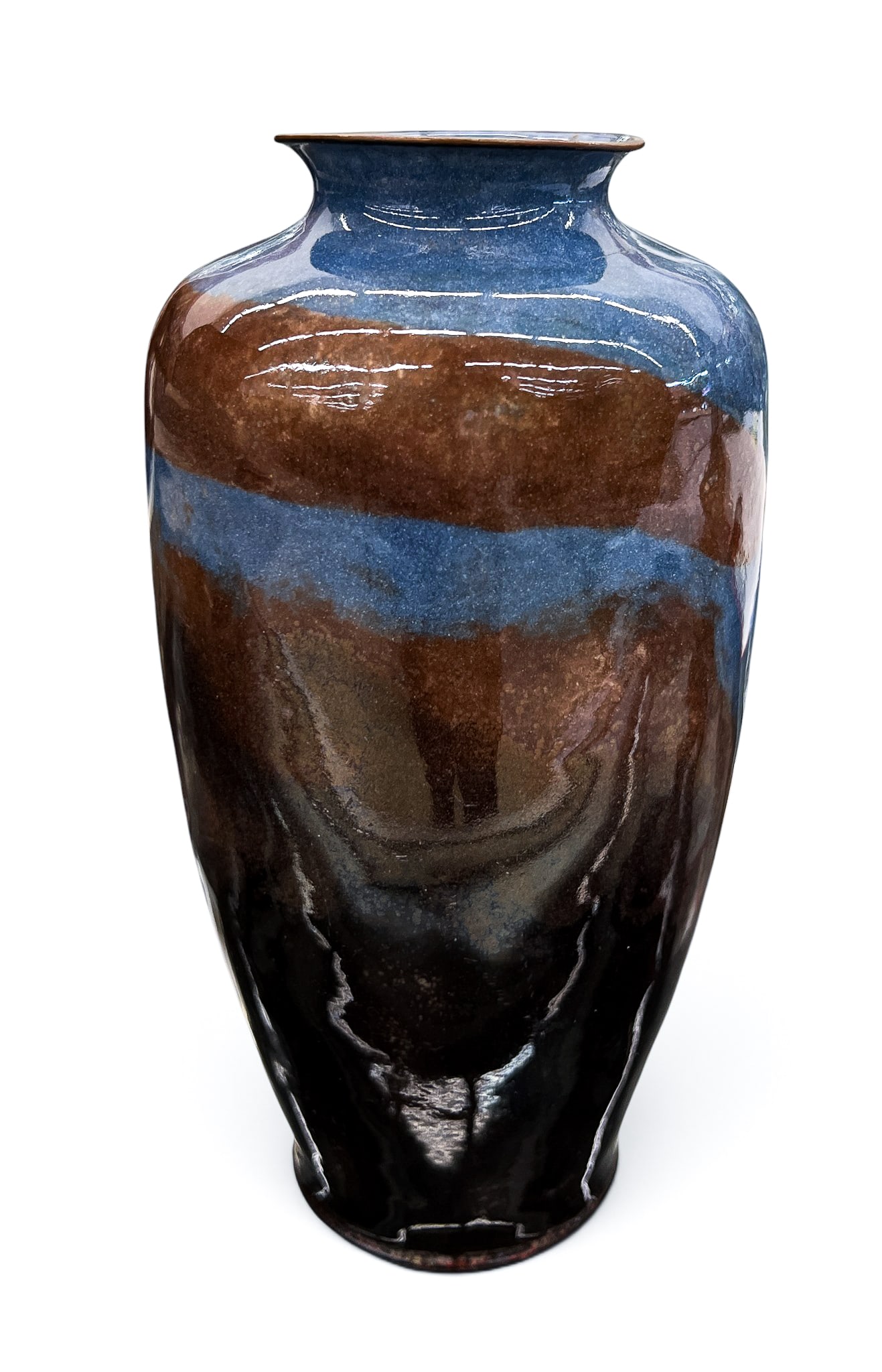 French Art Deco Cloisonne on Copper Art Vase - 3
