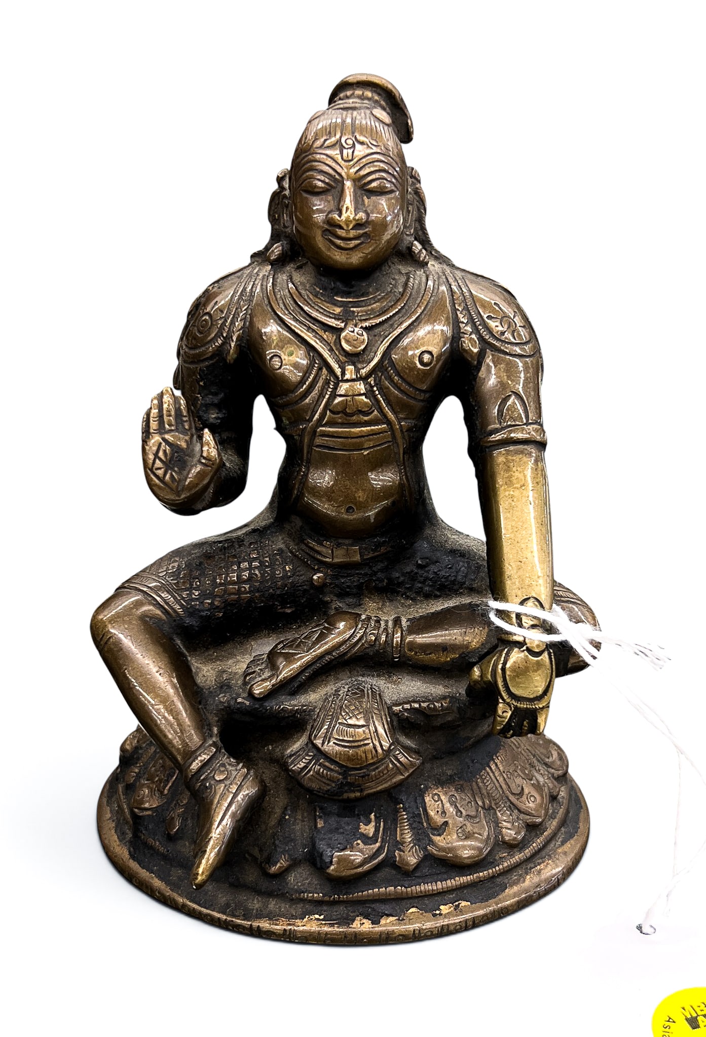 Old India Bronze Seated Krishna (1 of 6)
