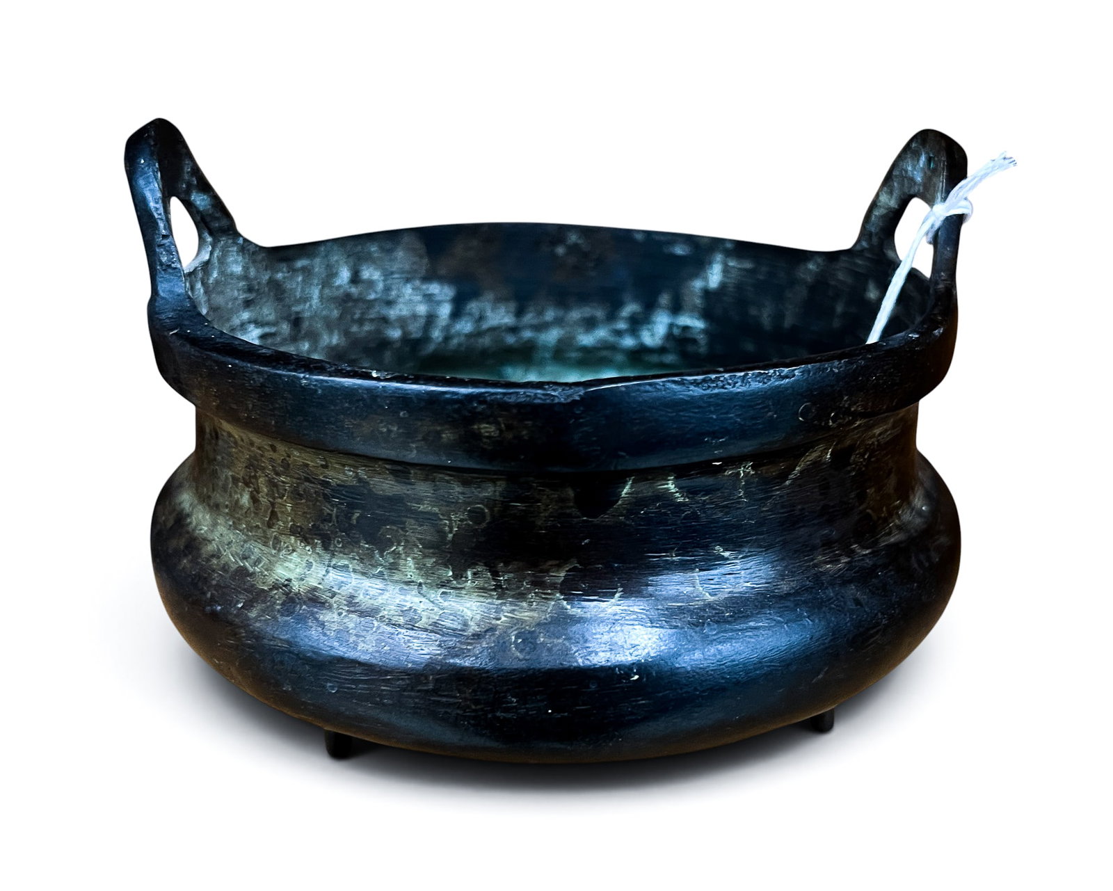 Old Chinese Bronze Handled Tripod Censer (1 of 4)