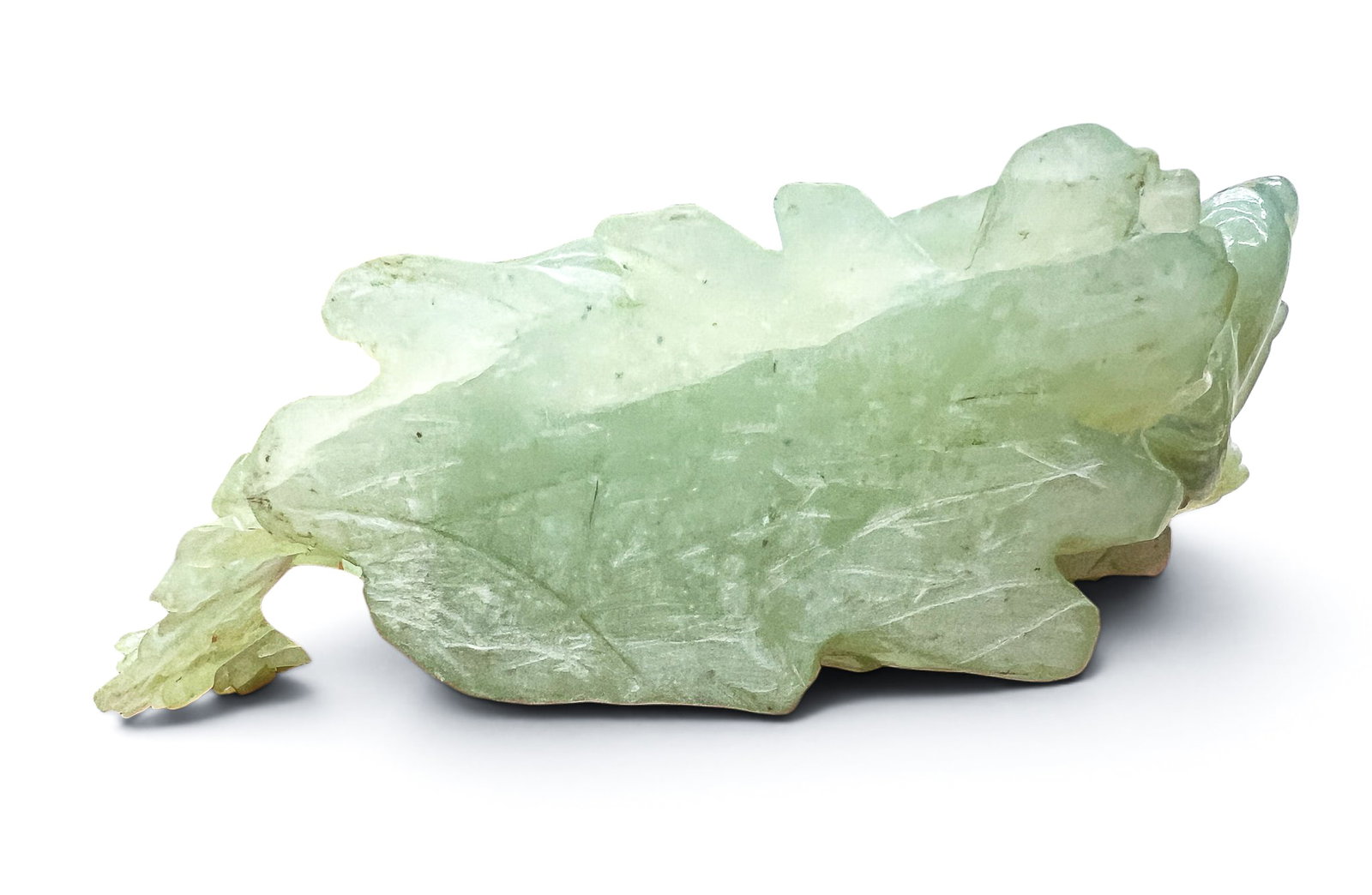 2pc Old Chinese Jade Bird Carvings on Stands - 5
