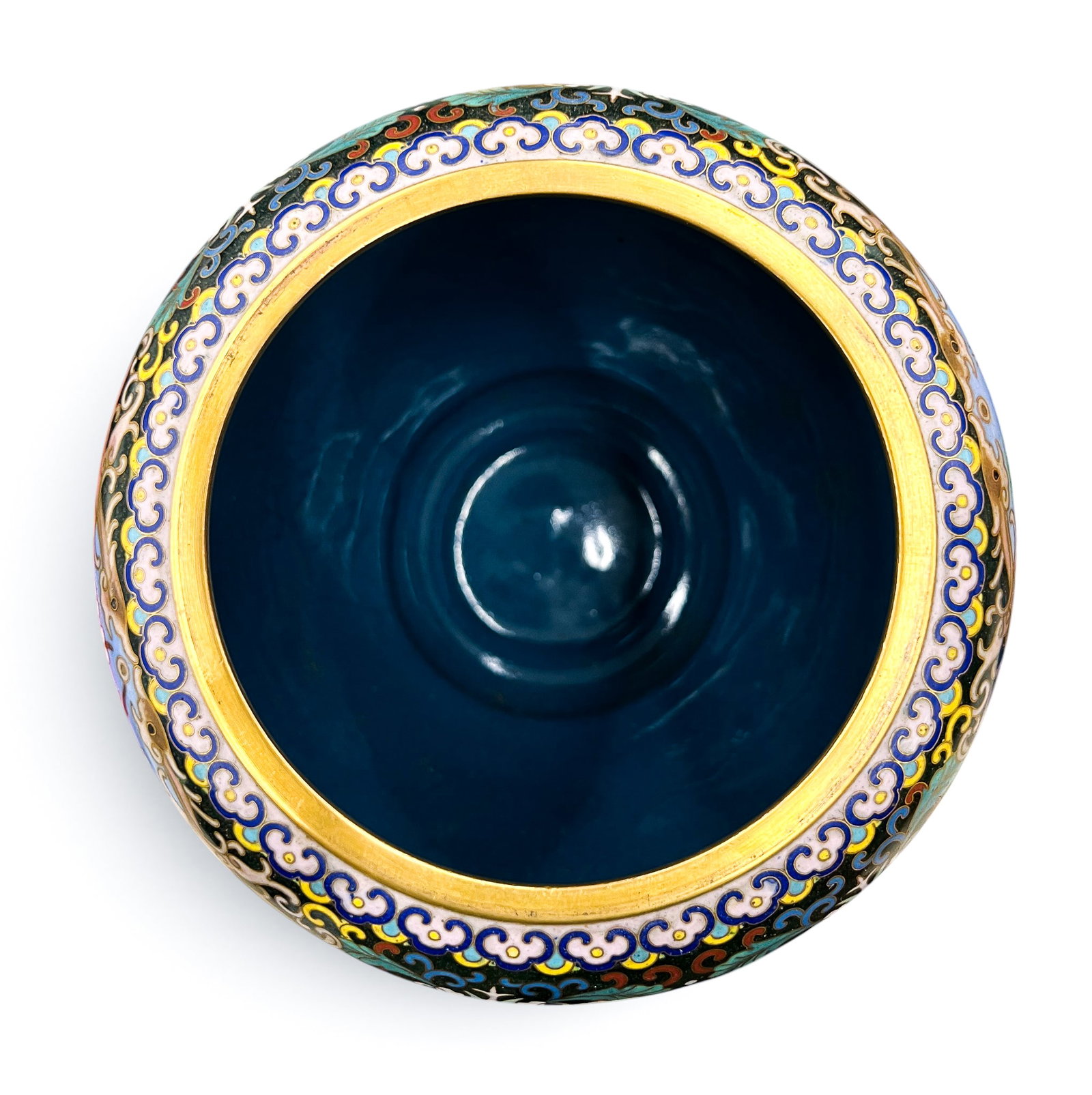 Chinese Cloisonne Scholar's Objects Covered Urn on Stand - 6