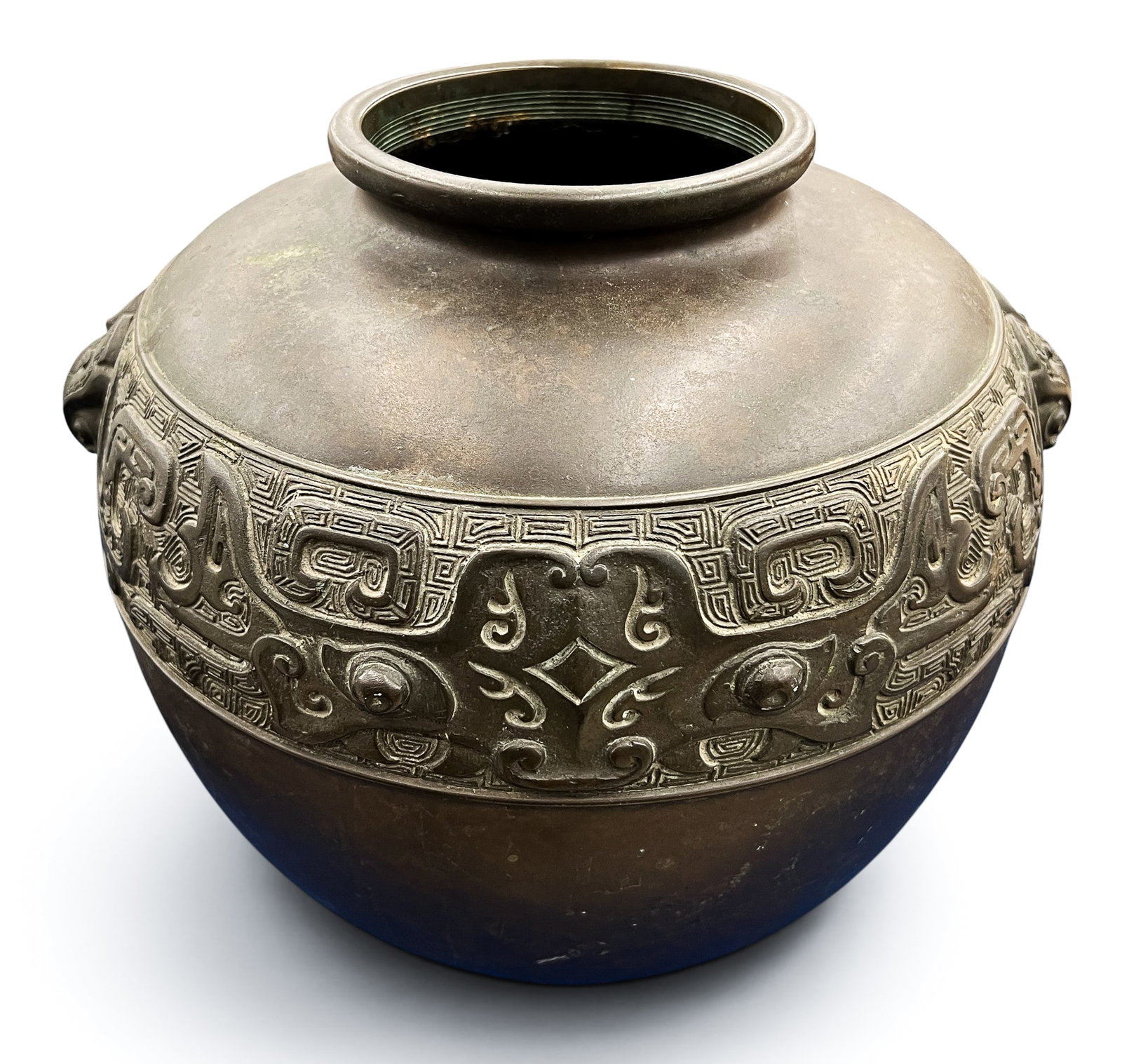 Antique Japanese Archaic Bronze Bulbous Vase - 3