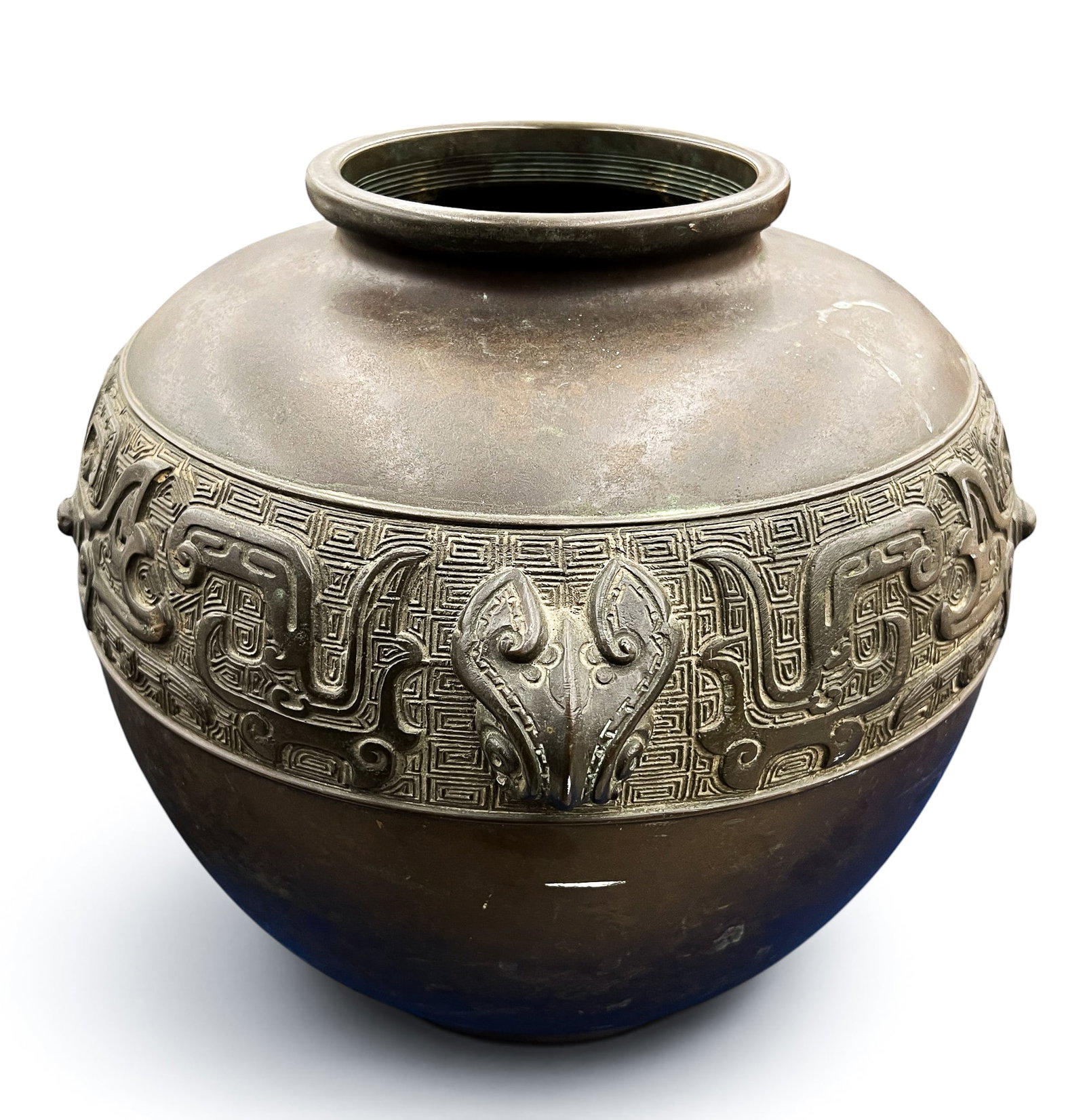 Antique Japanese Archaic Bronze Bulbous Vase - 4