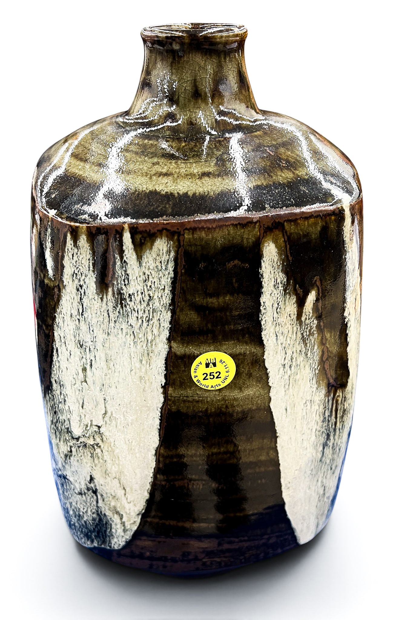 Old Japanese Mashiko Pottery Bottle Vase - 3