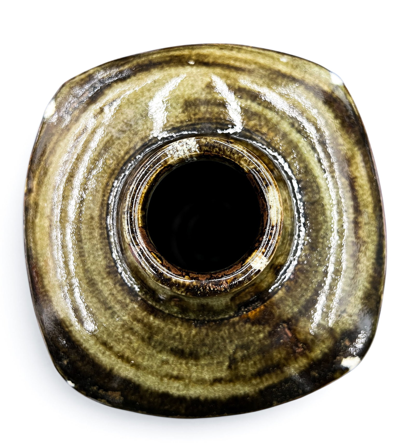 Old Japanese Mashiko Pottery Bottle Vase - 4