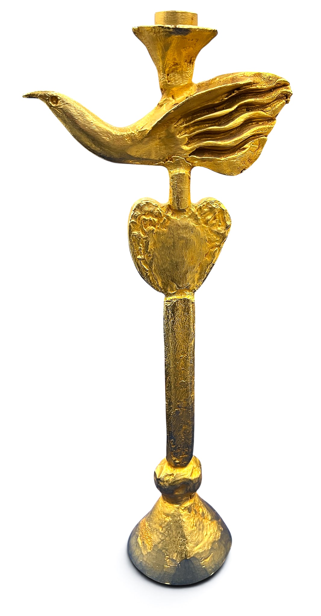 Pierre Casenove for Fondica Tall Bronze Bird Candlestick (1 of 4)