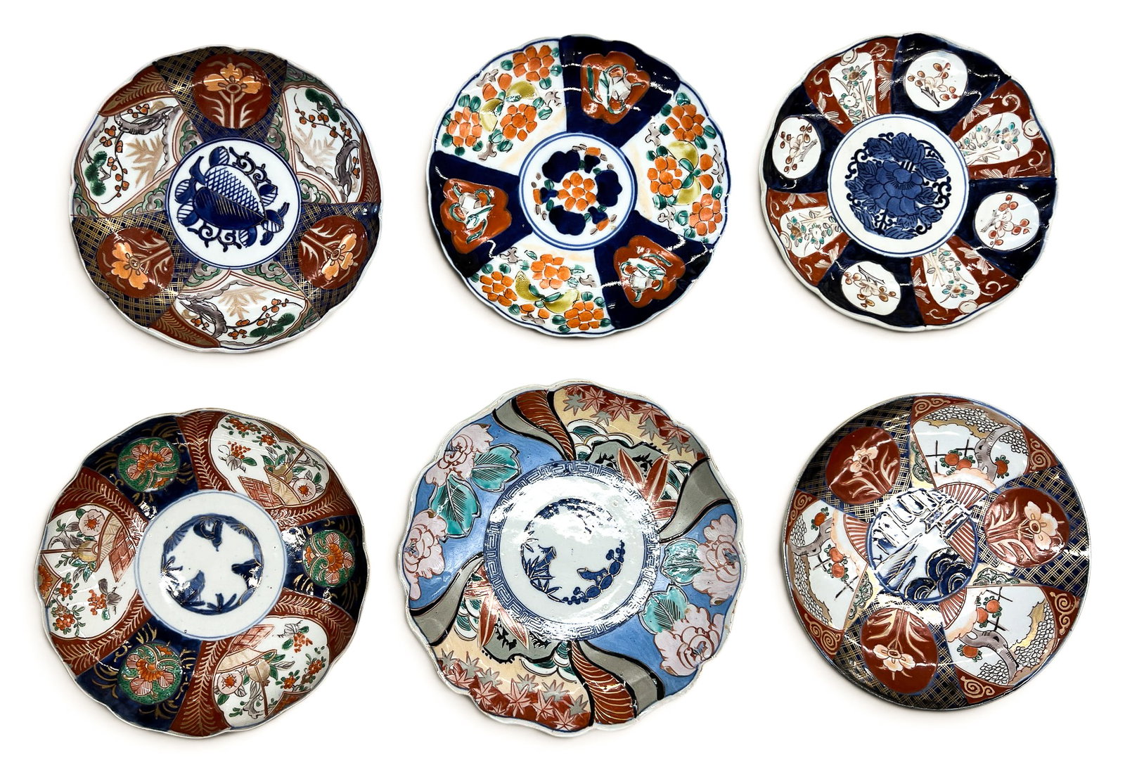 6pc Old Japanese Imari Porcelain Assorted Dishes (1 of 2)