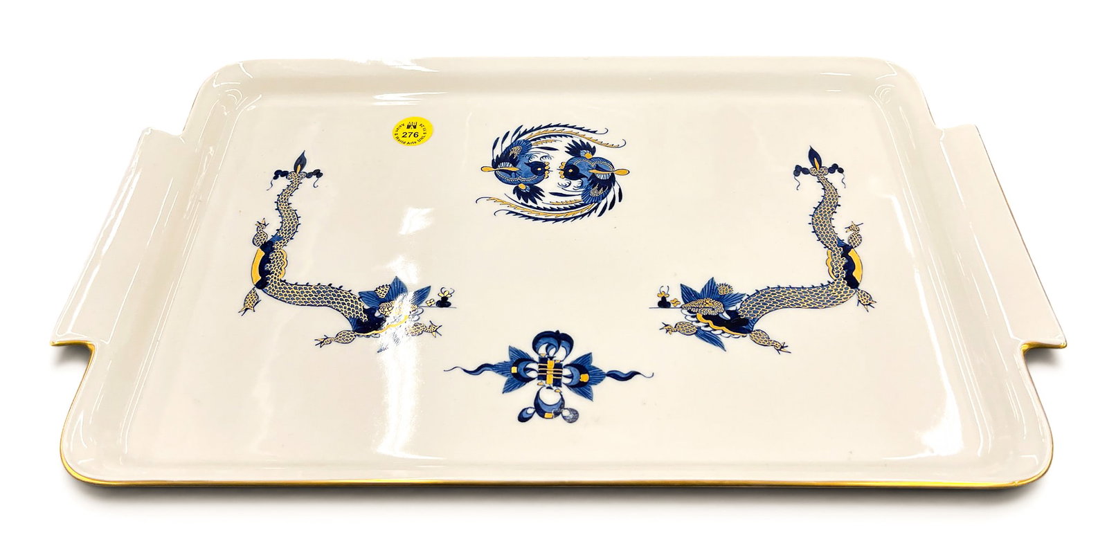 Meissen Porcelain Blue Dragon Handled Tray (1 of 3)
