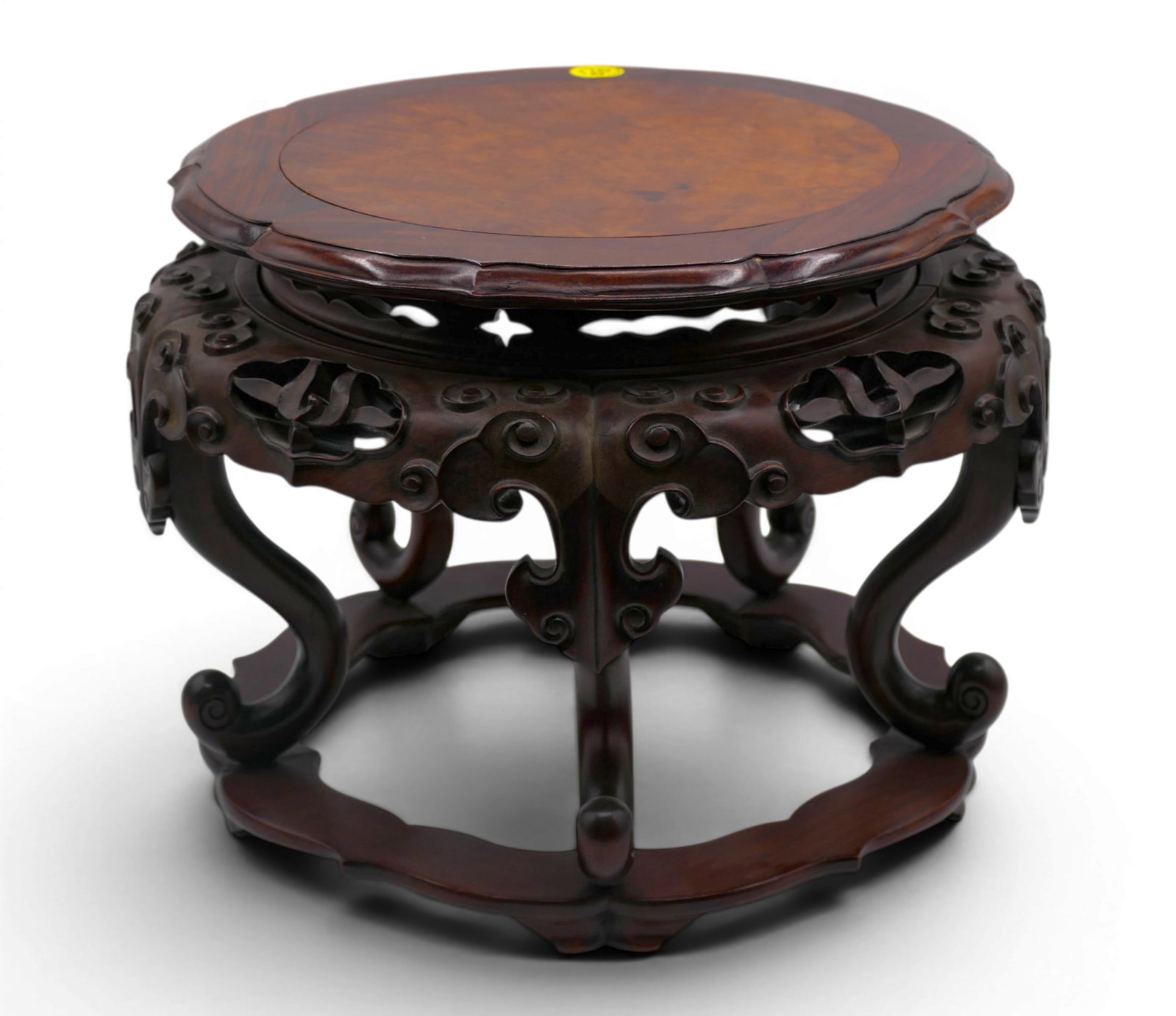Fine Chinese Carved Rosewood Display Stand - 2