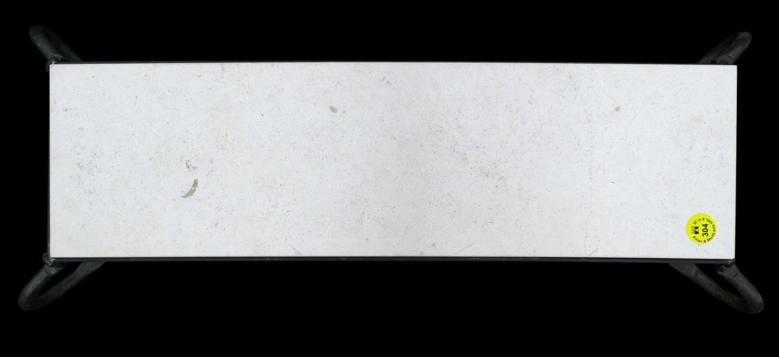 Modern Iron and Stone Pedestal Long Stand - 2