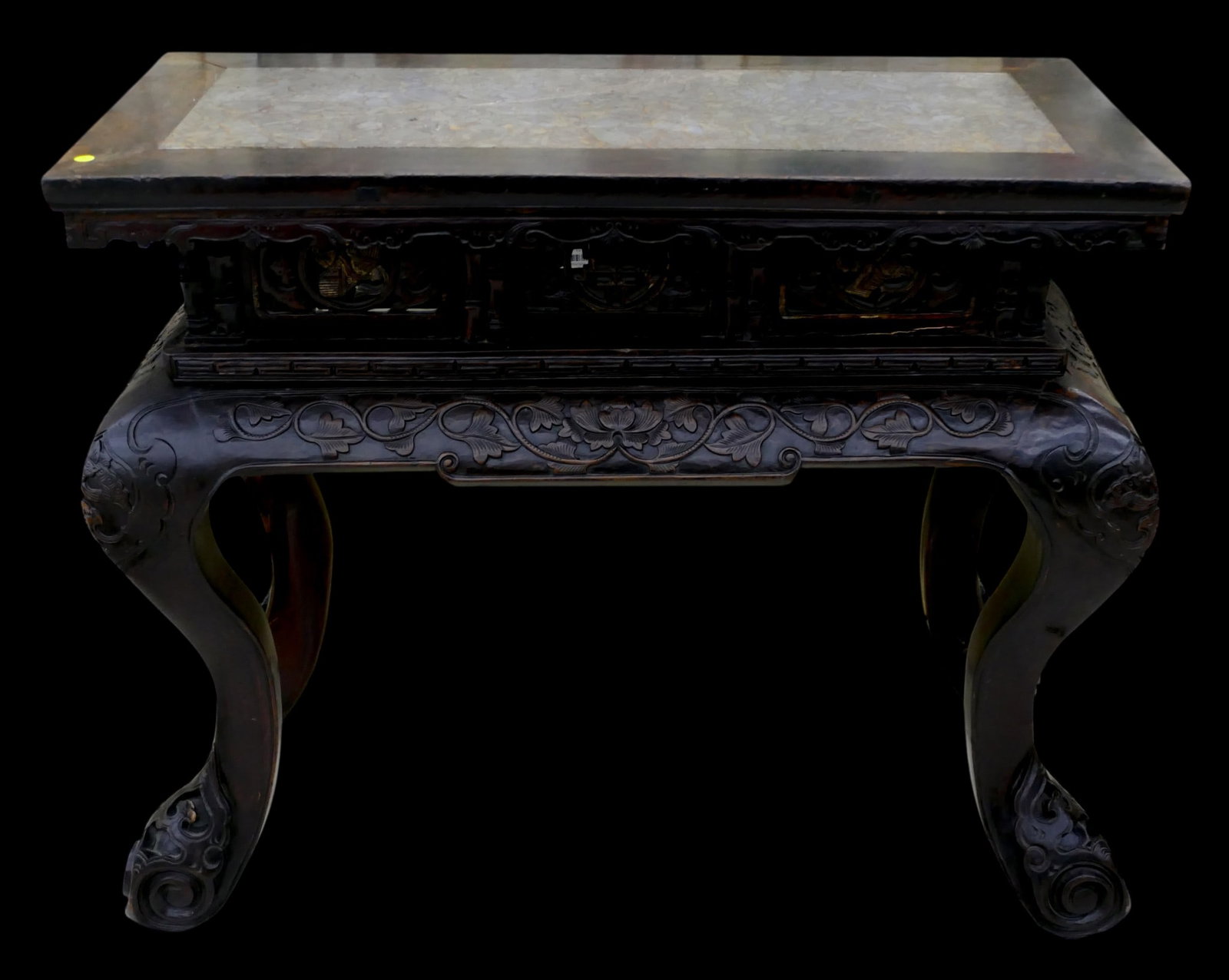 Antique Chinese/Japanese Custom Carved Altar Table (1 of 1)