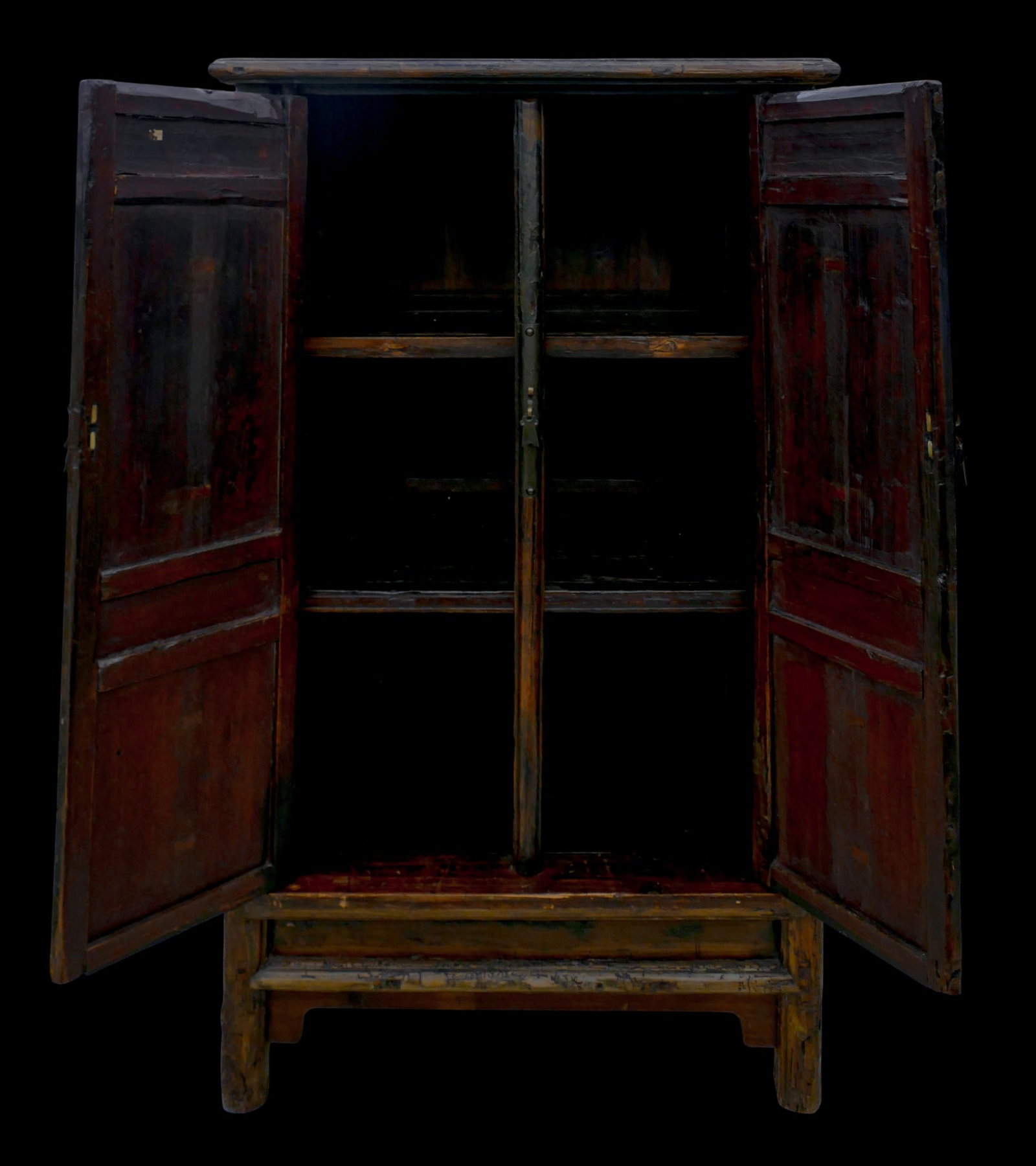 Antique Chinese Provincial Lacquered Storage Cabinet - 2