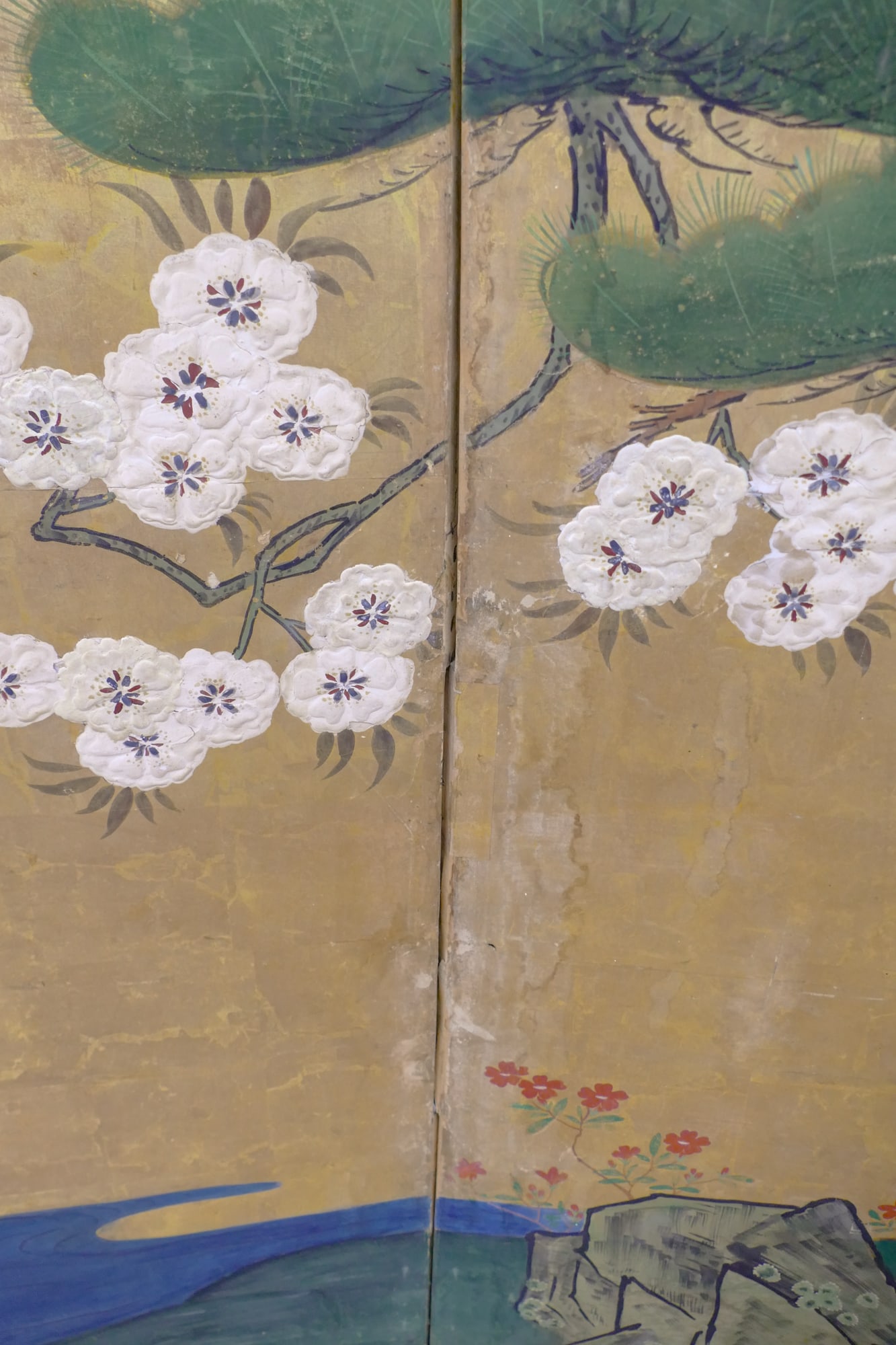 Antique Japanese 6-Panel Byobu Folding Room Screen (WAC Collection) - 11
