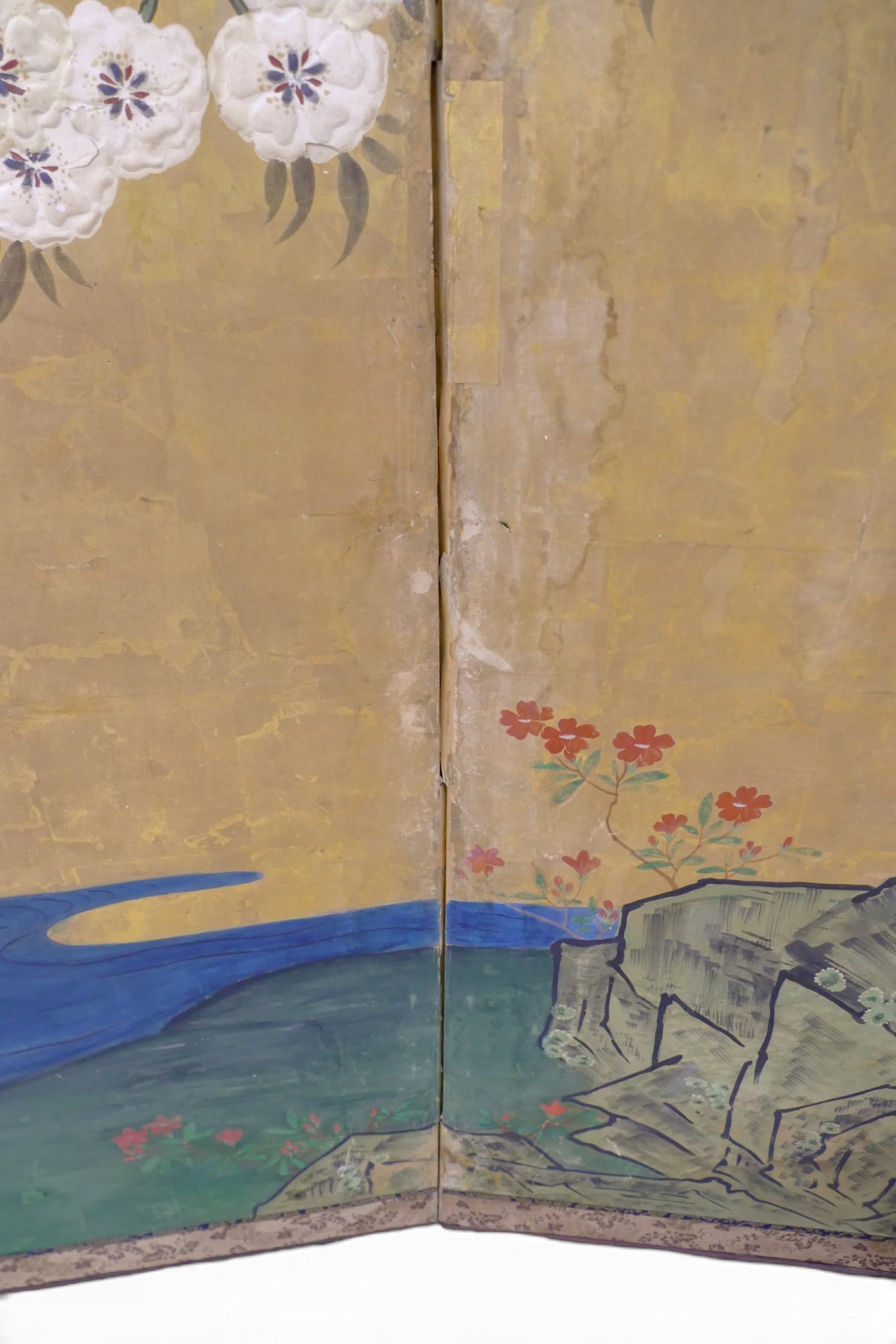 Antique Japanese 6-Panel Byobu Folding Room Screen (WAC Collection) - 5
