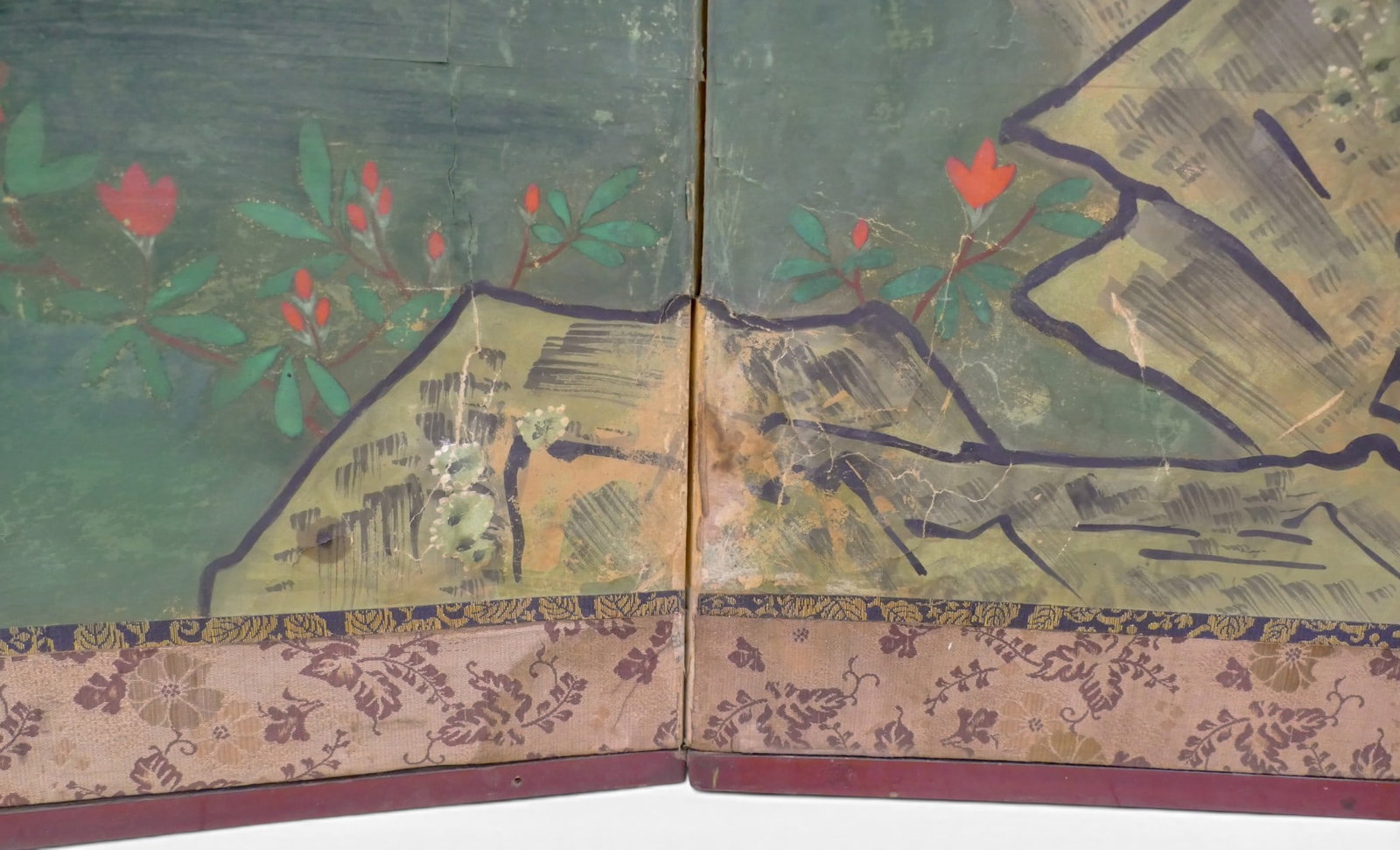 Antique Japanese 6-Panel Byobu Folding Room Screen (WAC Collection) - 6