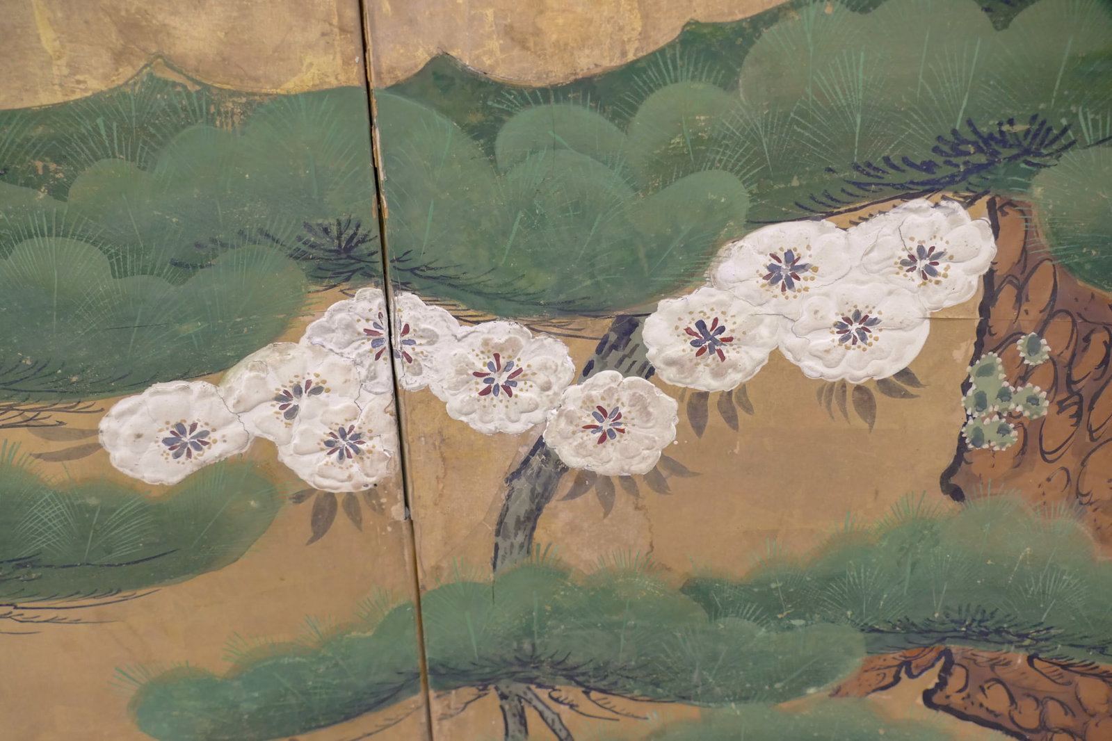 Antique Japanese 6-Panel Byobu Folding Room Screen (WAC Collection) - 7