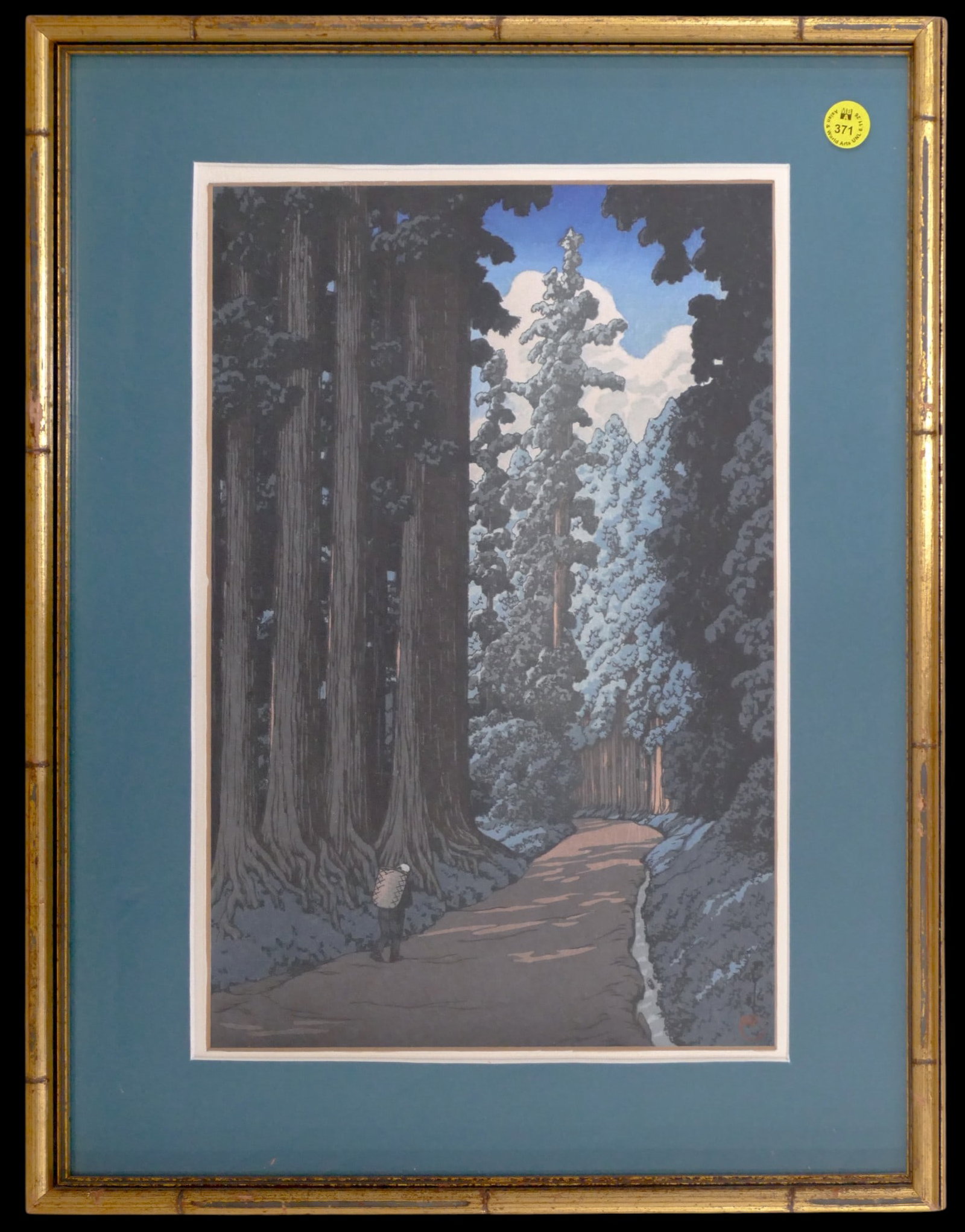 Kawase Hasui "The Road to Nikko" 1930 Woodblock Print Framed (1 of 1)