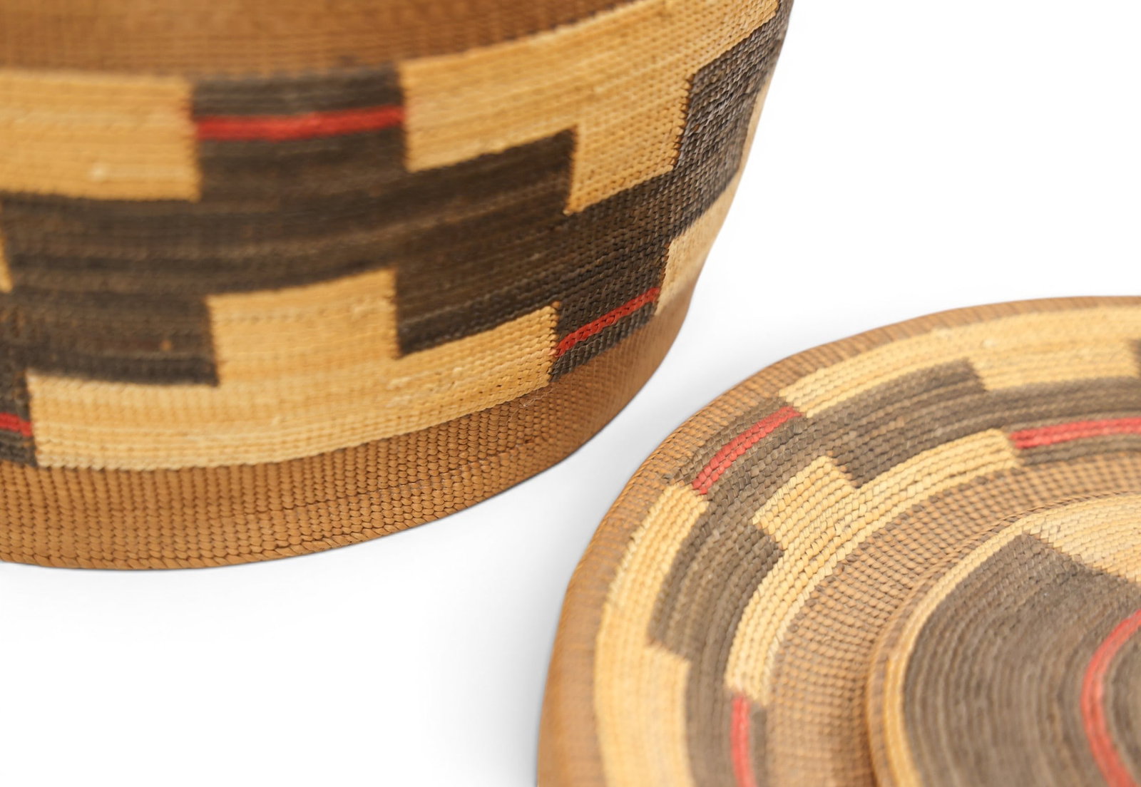 Antique Tlingit Rattle Top Indian Basket - 3