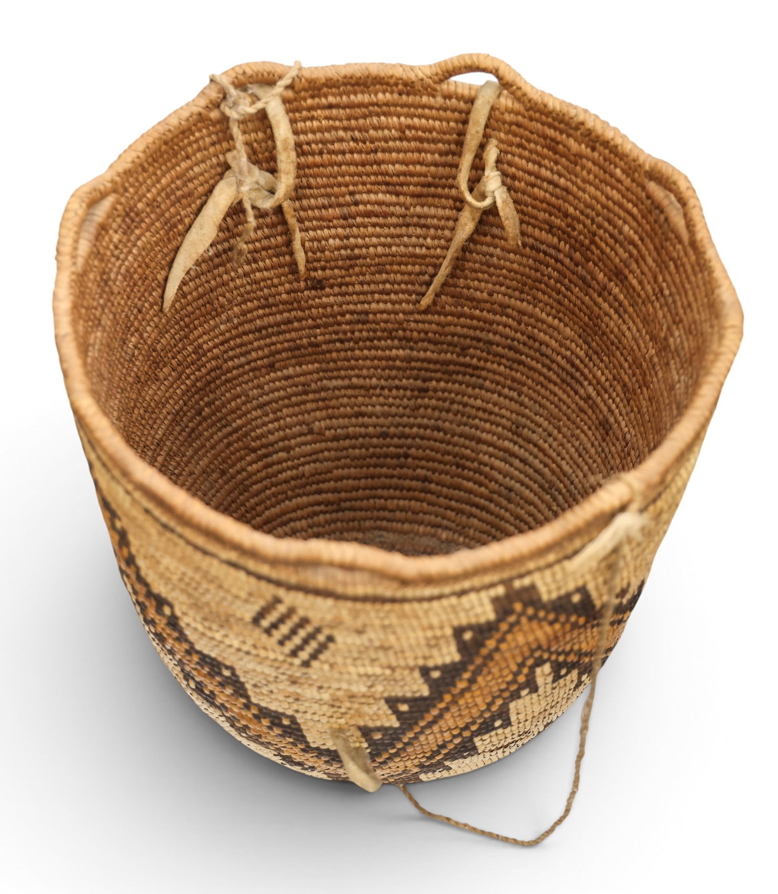 Antique Yakima Indian Burden Basket - 3