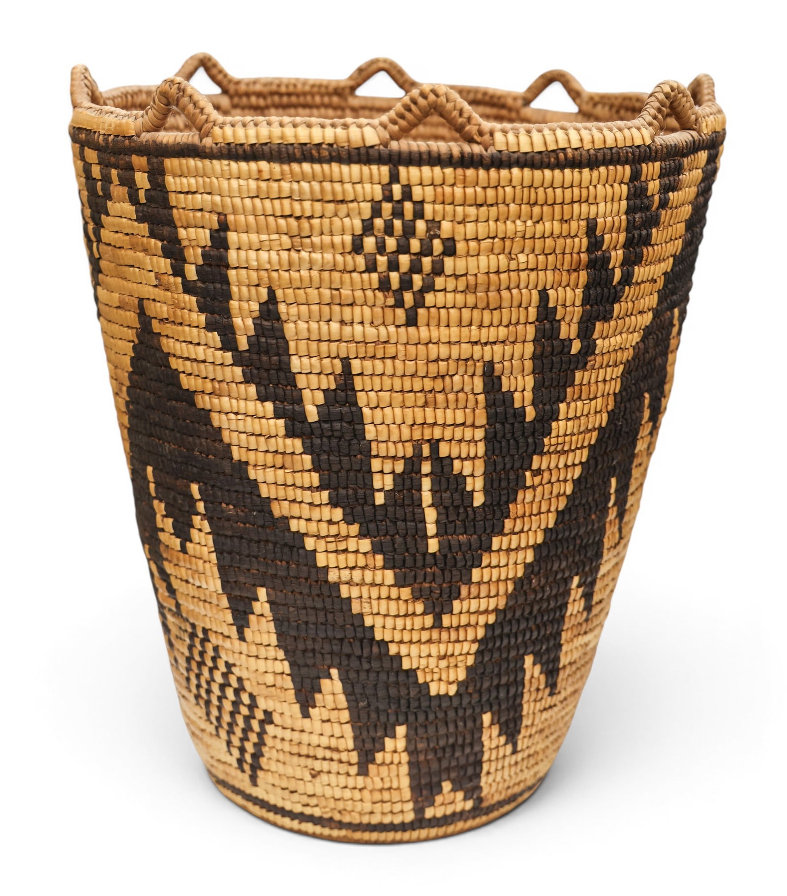 Antique Klickitat Indian Burden Basket Attributed to Elsie Thomas - 2