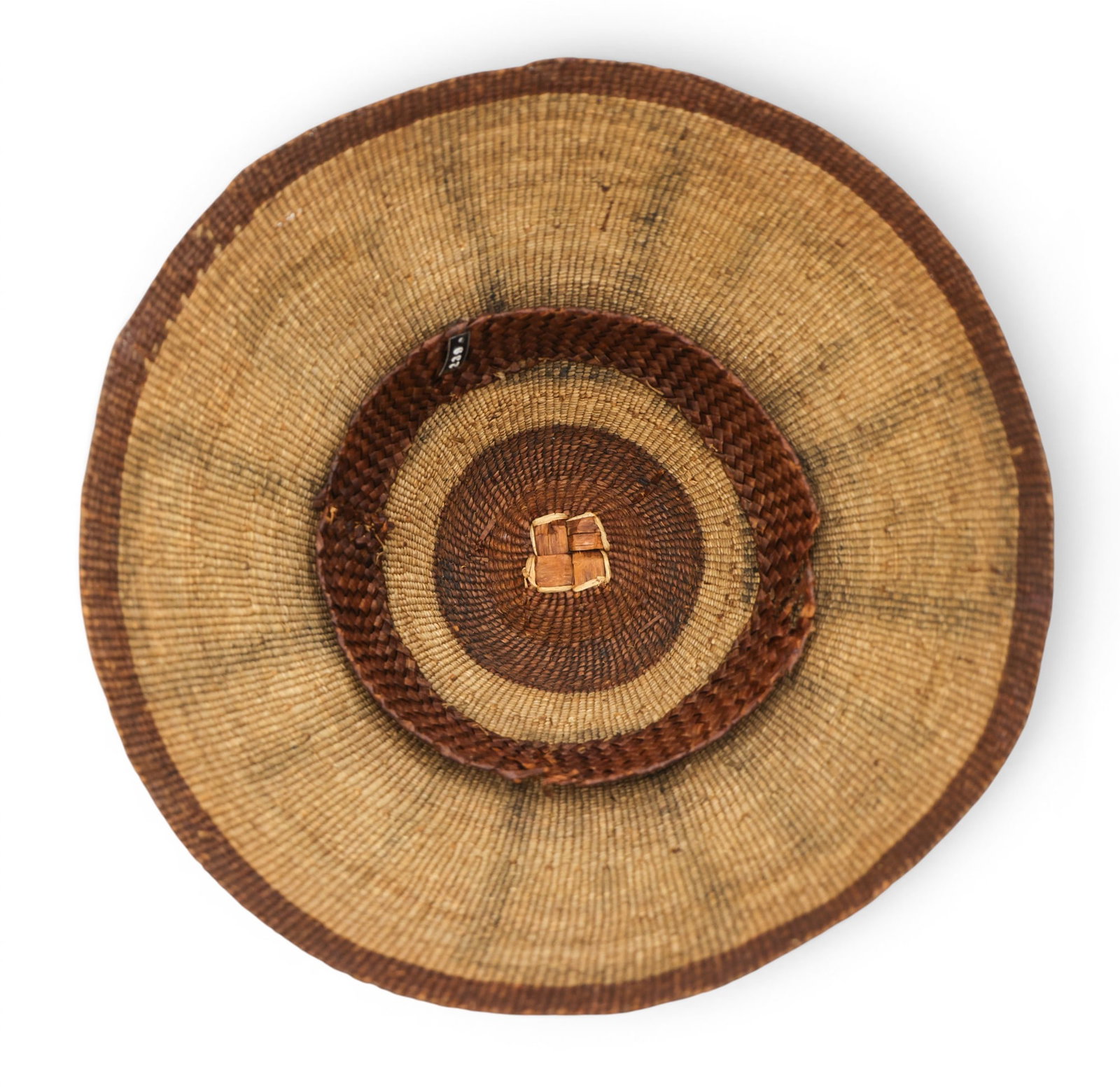 Antique Nuu-Chah-Nulth Indian Painted Basketry Hat - 4