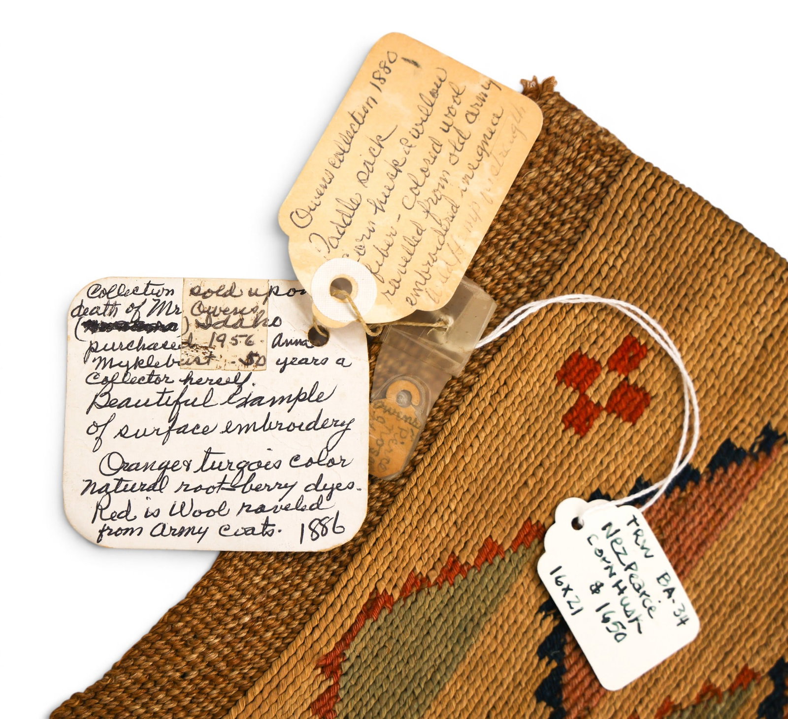 Antique Nez Perce Indian Cornhusk Bag - 4
