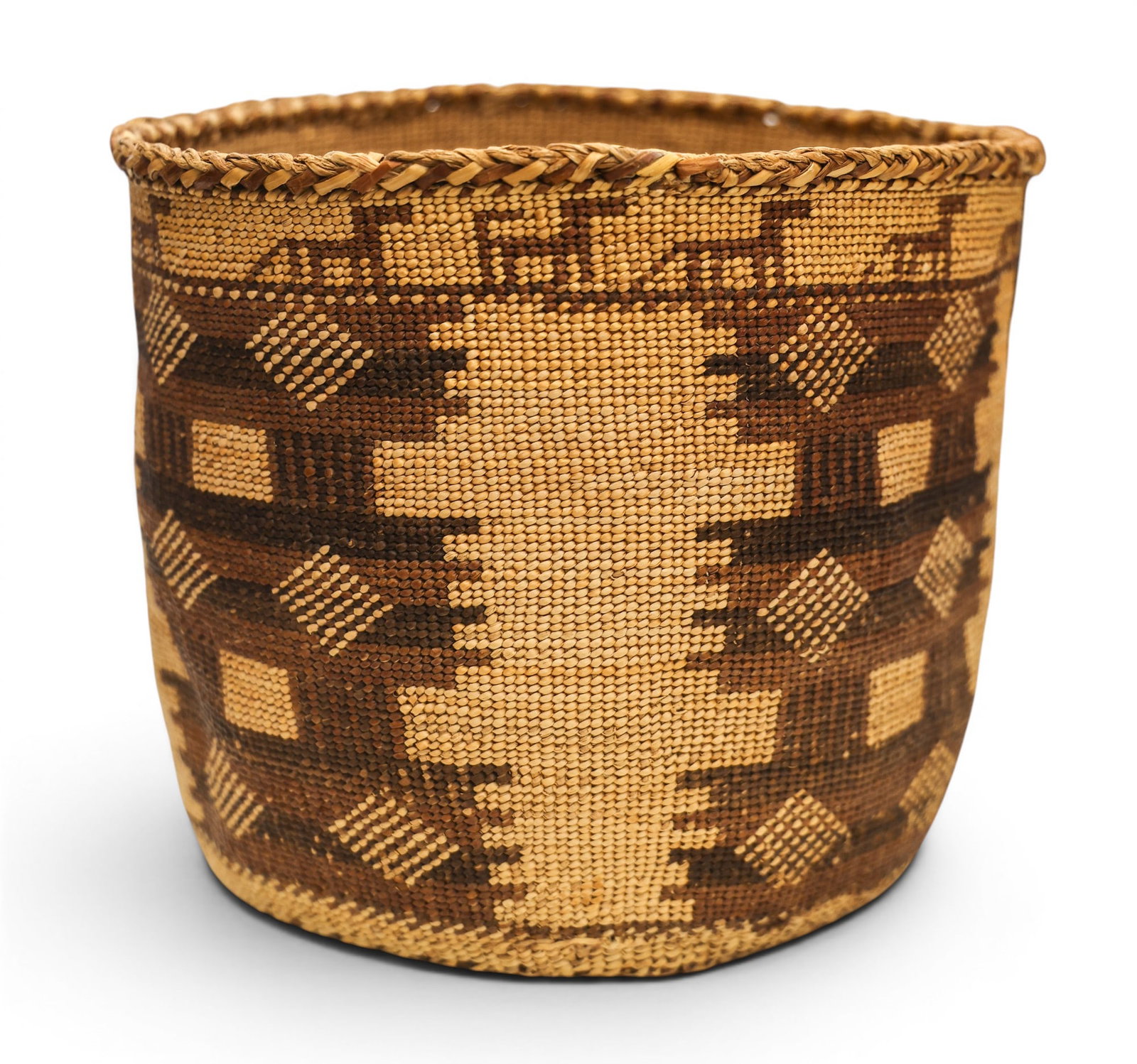 Antique Skokomish Pictorial Indian Basket - 2
