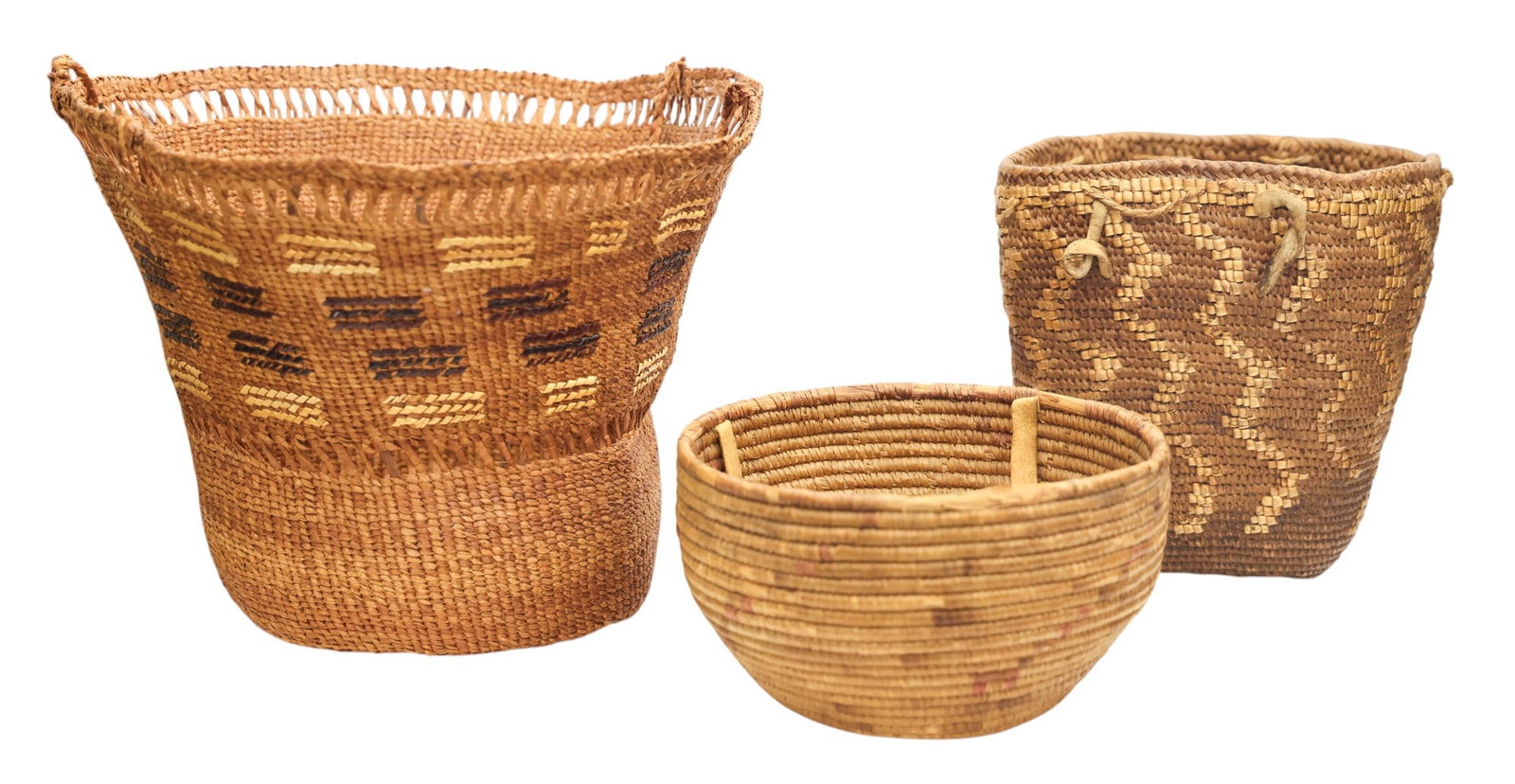 3pc Old Northwest and Alaskan Indian Baskets (1 of 1)