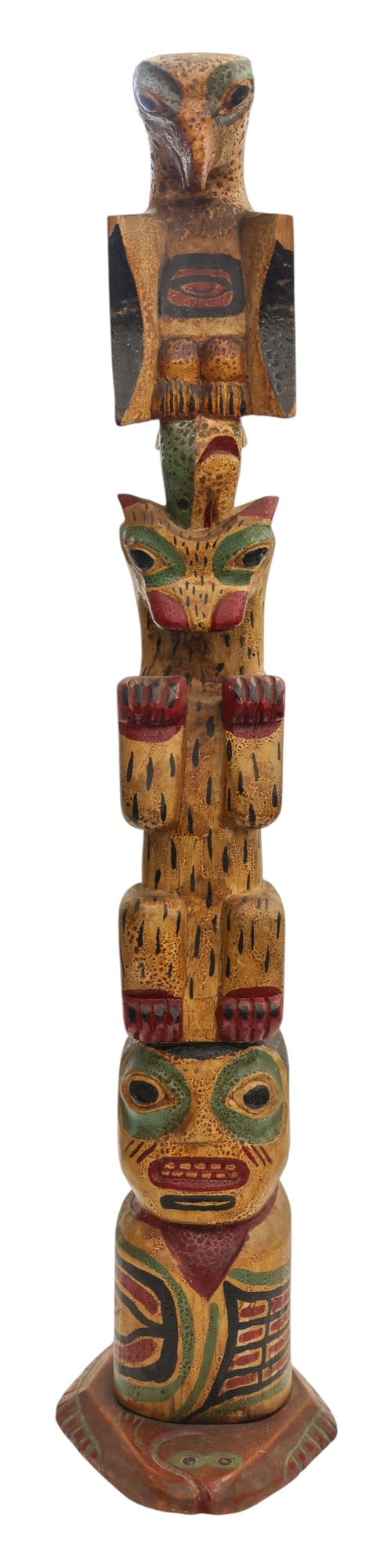 Attributed to Eli Tait Tsimshian Painted Totem Pole Model - 2