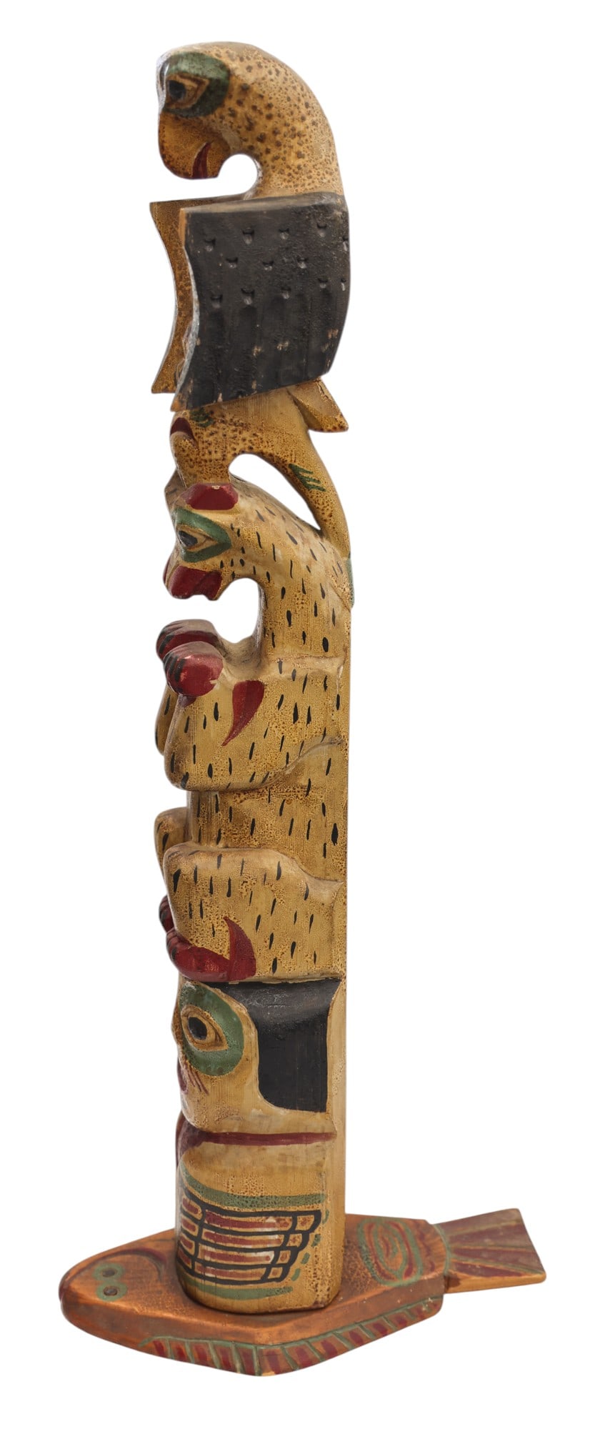 Attributed to Eli Tait Tsimshian Painted Totem Pole Model - 4