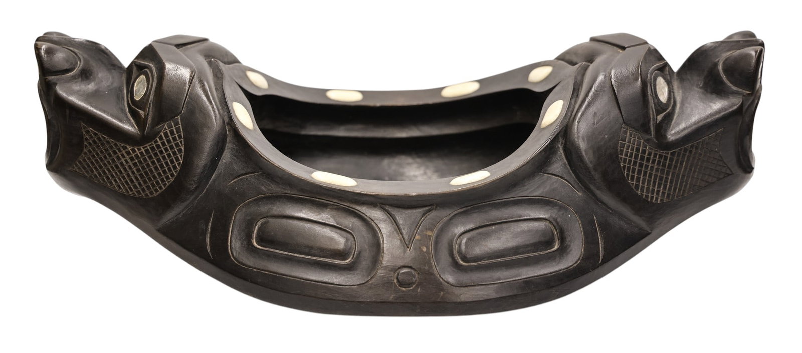Augustus Bean & Rudolph Walton Tlingit Double Seal Form Grease Bowl - 2