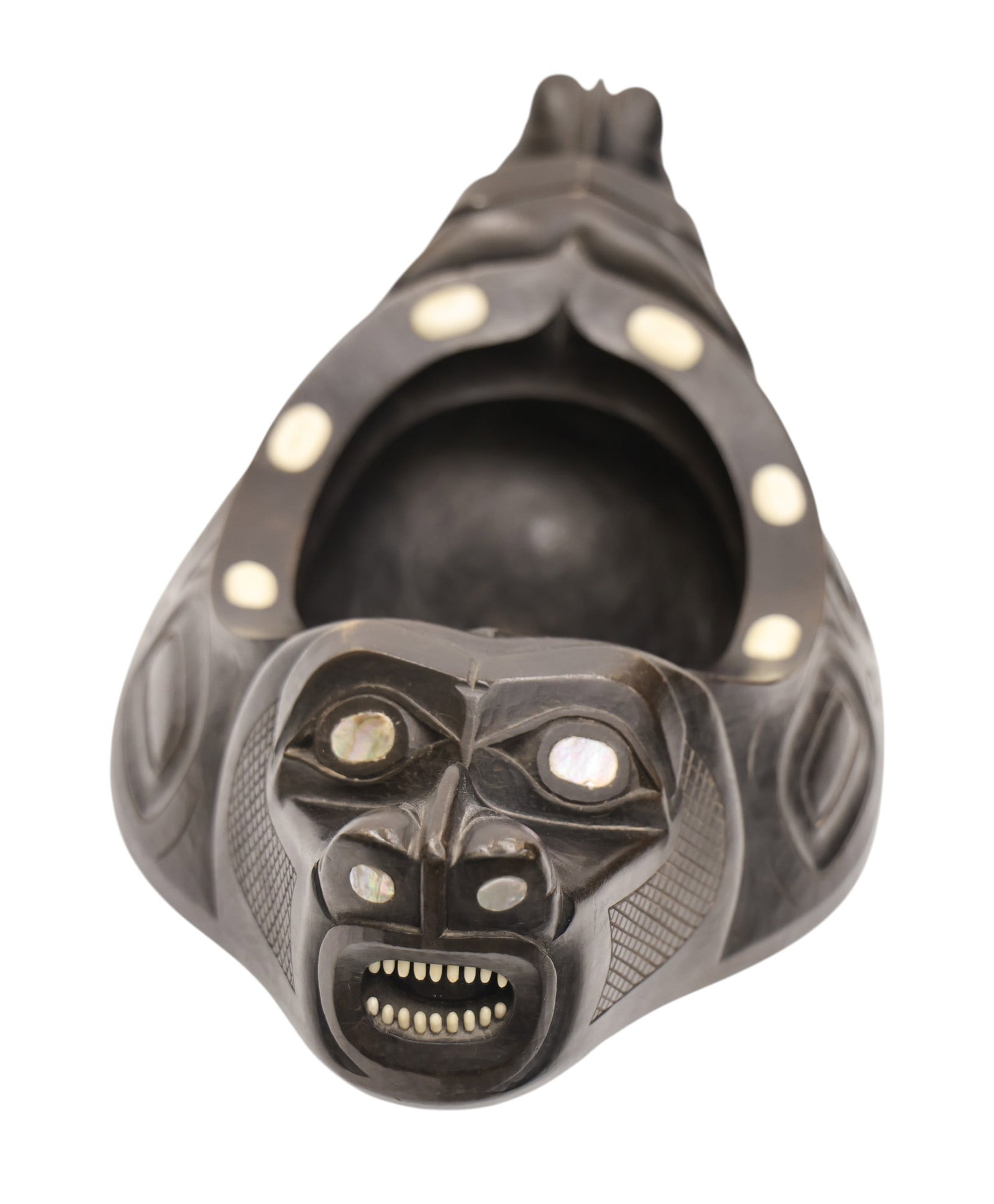 Augustus Bean & Rudolph Walton Tlingit Double Seal Form Grease Bowl - 3
