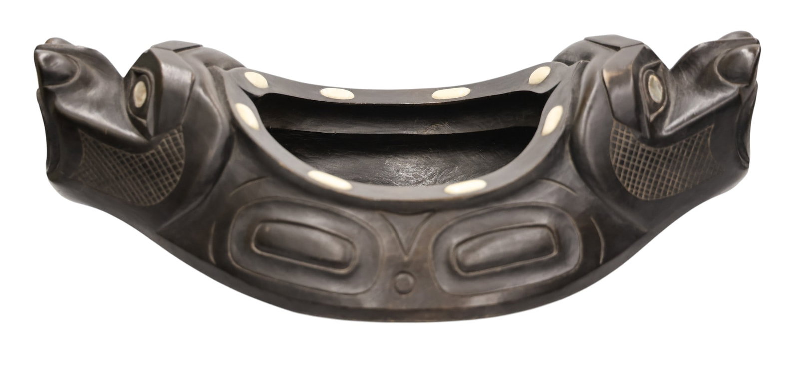 Augustus Bean & Rudolph Walton Tlingit Double Seal Form Grease Bowl - 4