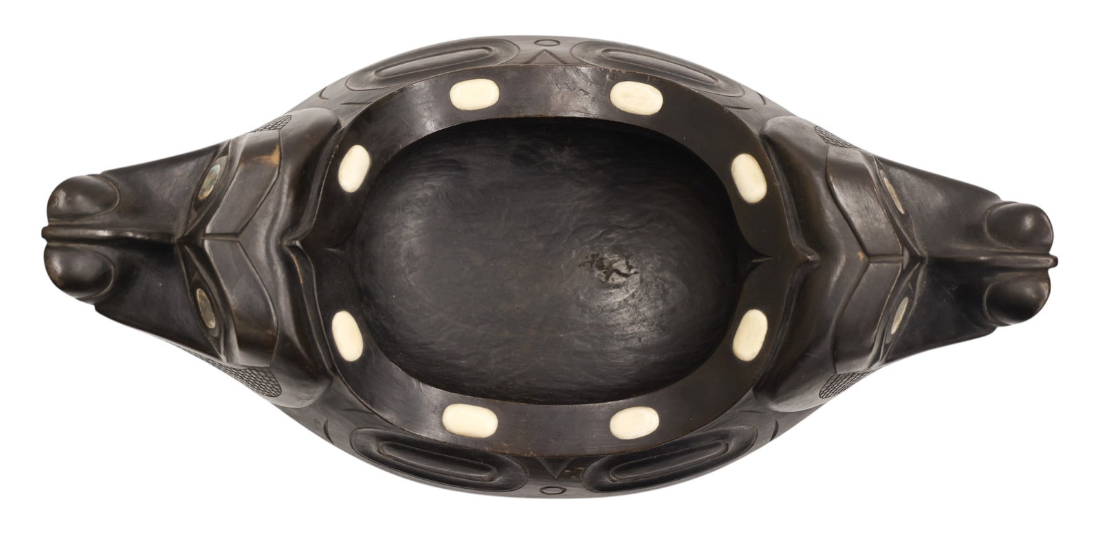 Augustus Bean & Rudolph Walton Tlingit Double Seal Form Grease Bowl - 5