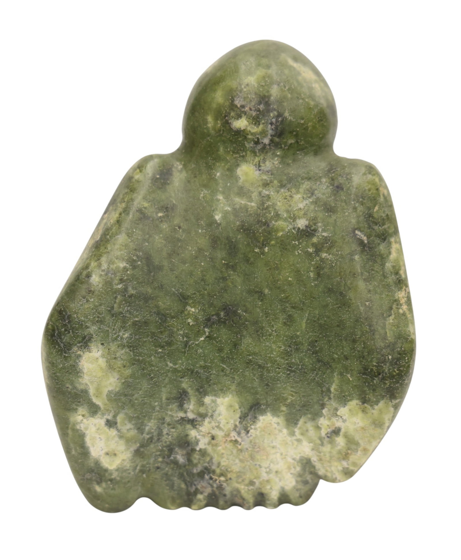 Kalai Adla Inuit Eskimo Greenstone Bird Carving - 3