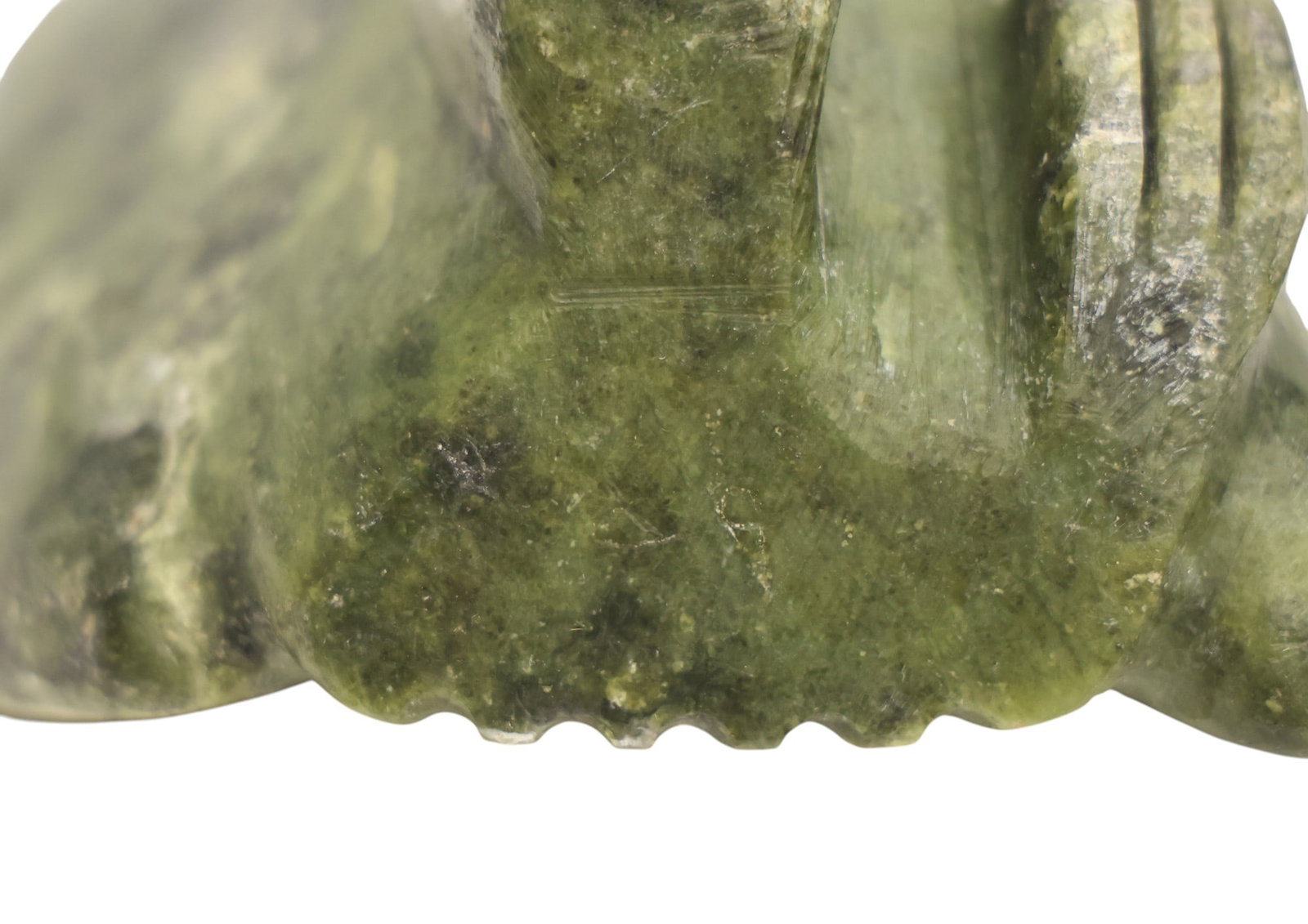 Kalai Adla Inuit Eskimo Greenstone Bird Carving - 4