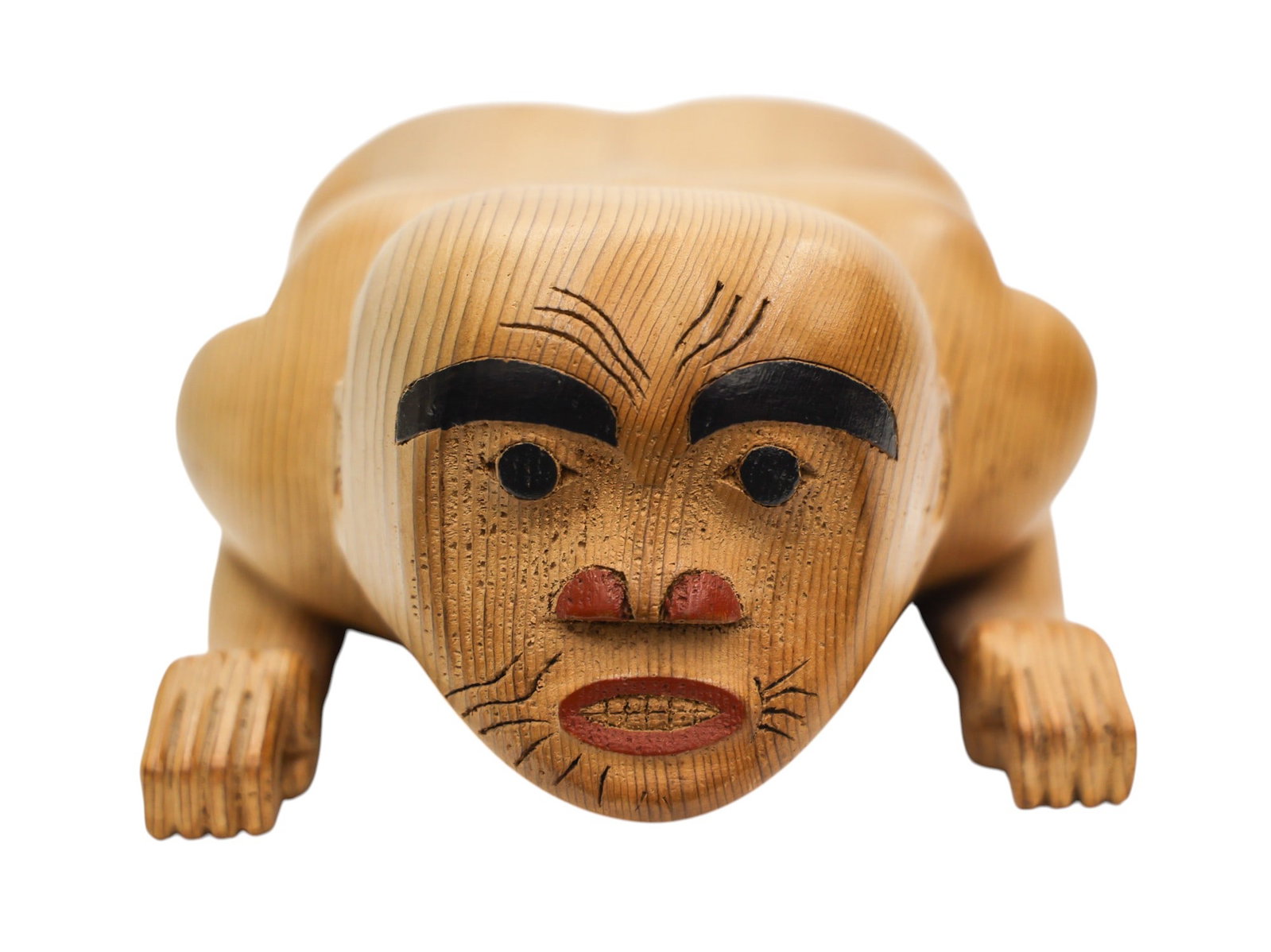 Gerry Dudoward (Tsimshian) "Human Slave" 1987 Carved Cedar (1 of 3)