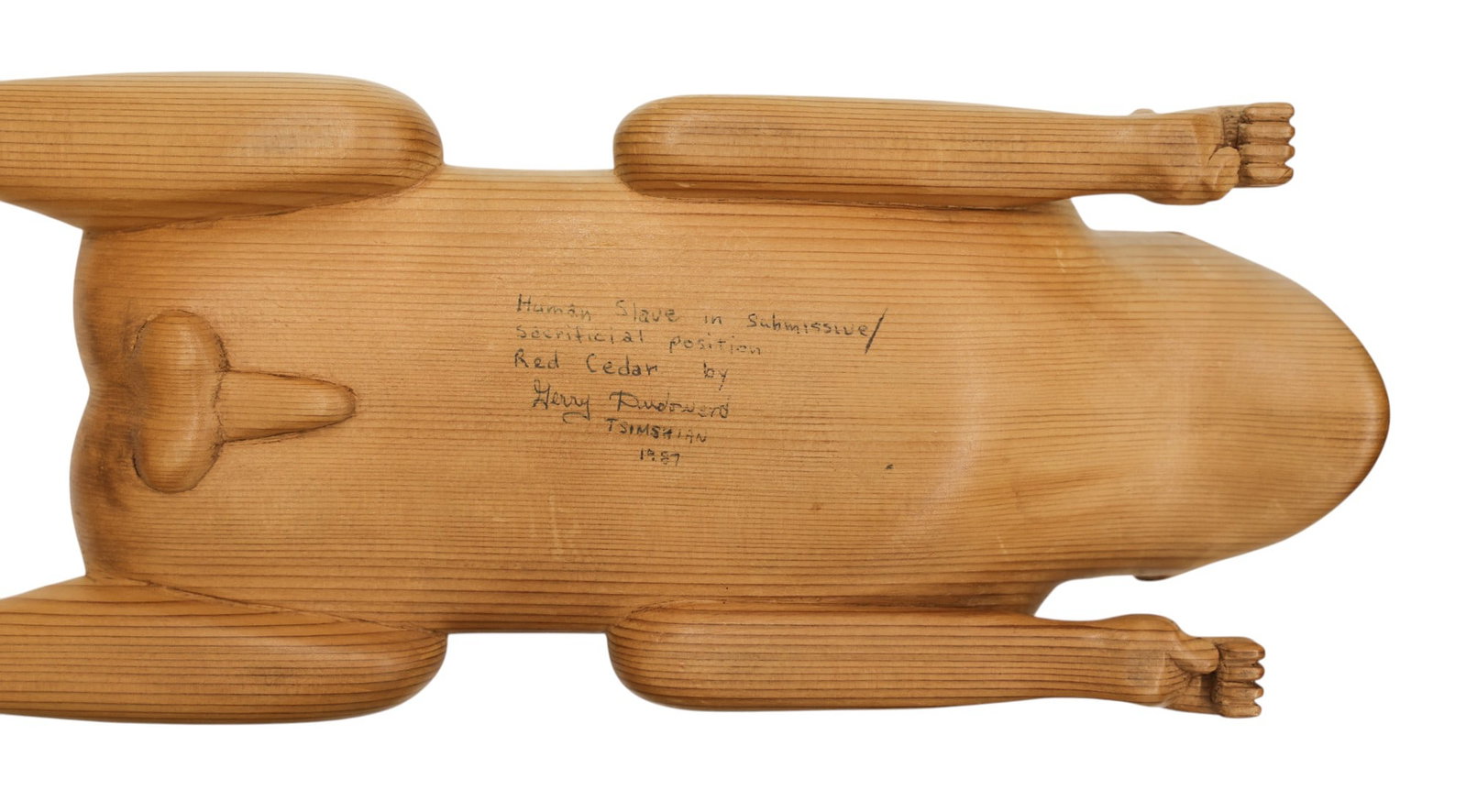 Gerry Dudoward (Tsimshian) "Human Slave" 1987 Carved Cedar - 3