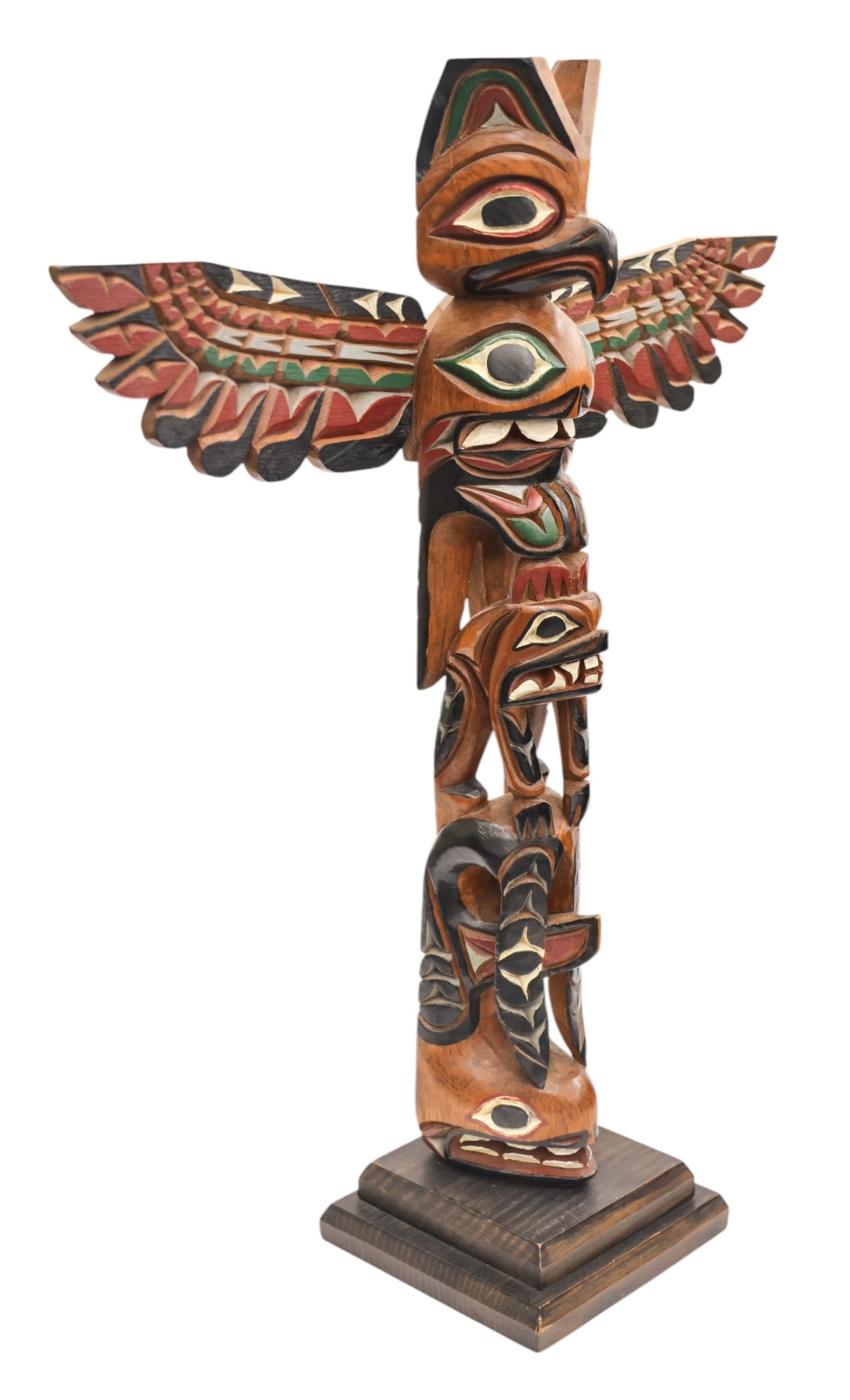 Old John Williams Thunderbird Cedar Totem Pole Model - 2