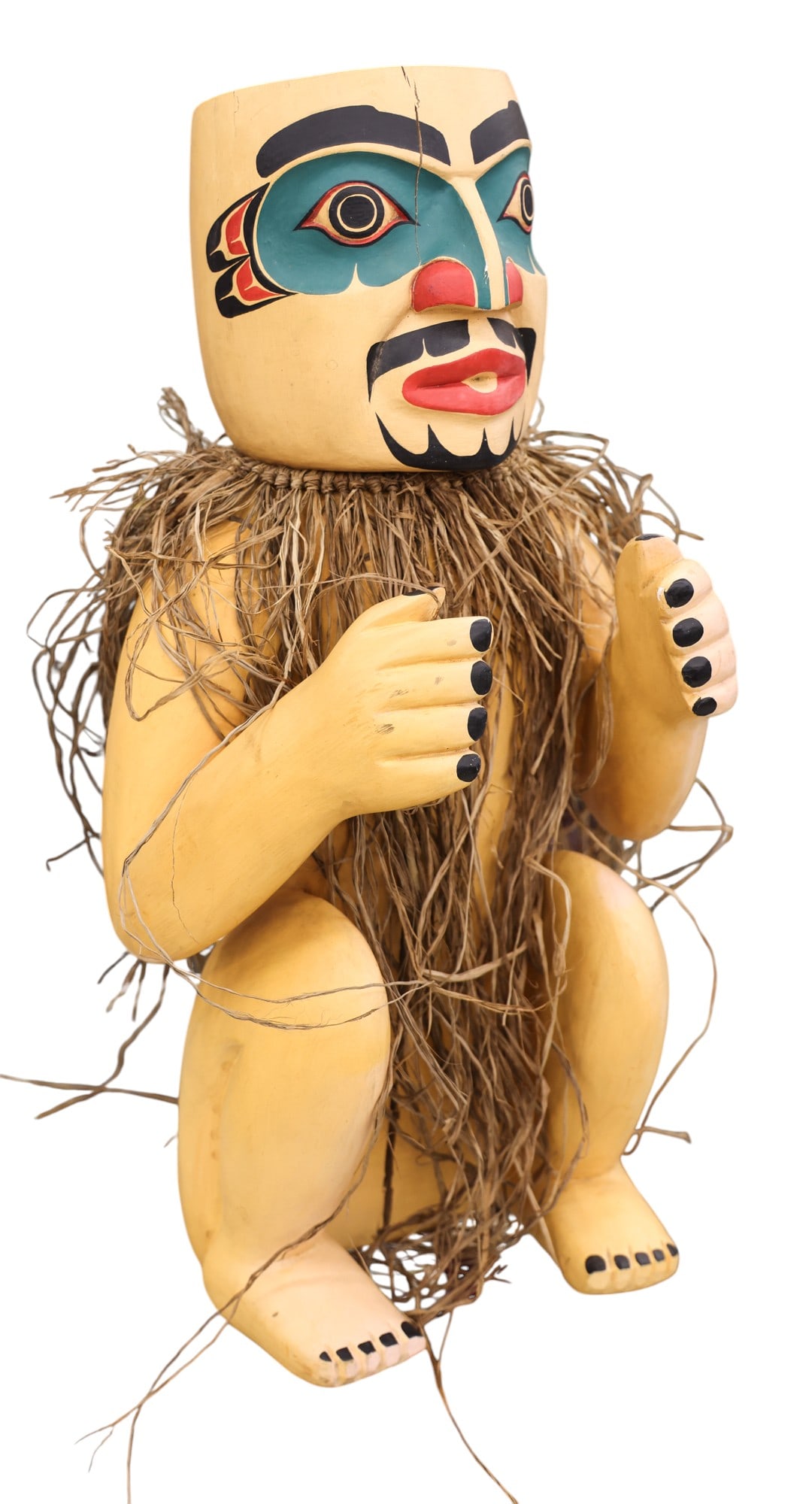 Northwest Coast Style Painted Wood Dancer - 2