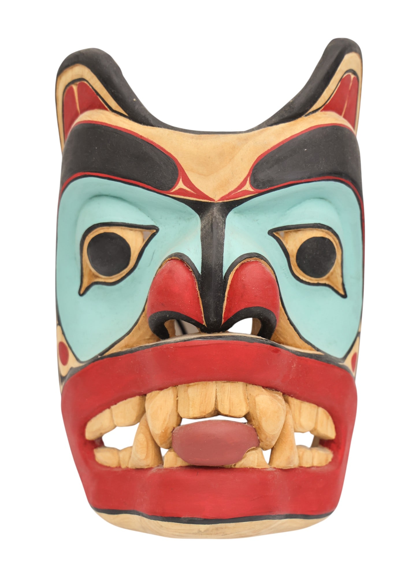 Myron Barnes (Tlingit) "Bear Mask" 2002 Painted Cedar (1 of 2)
