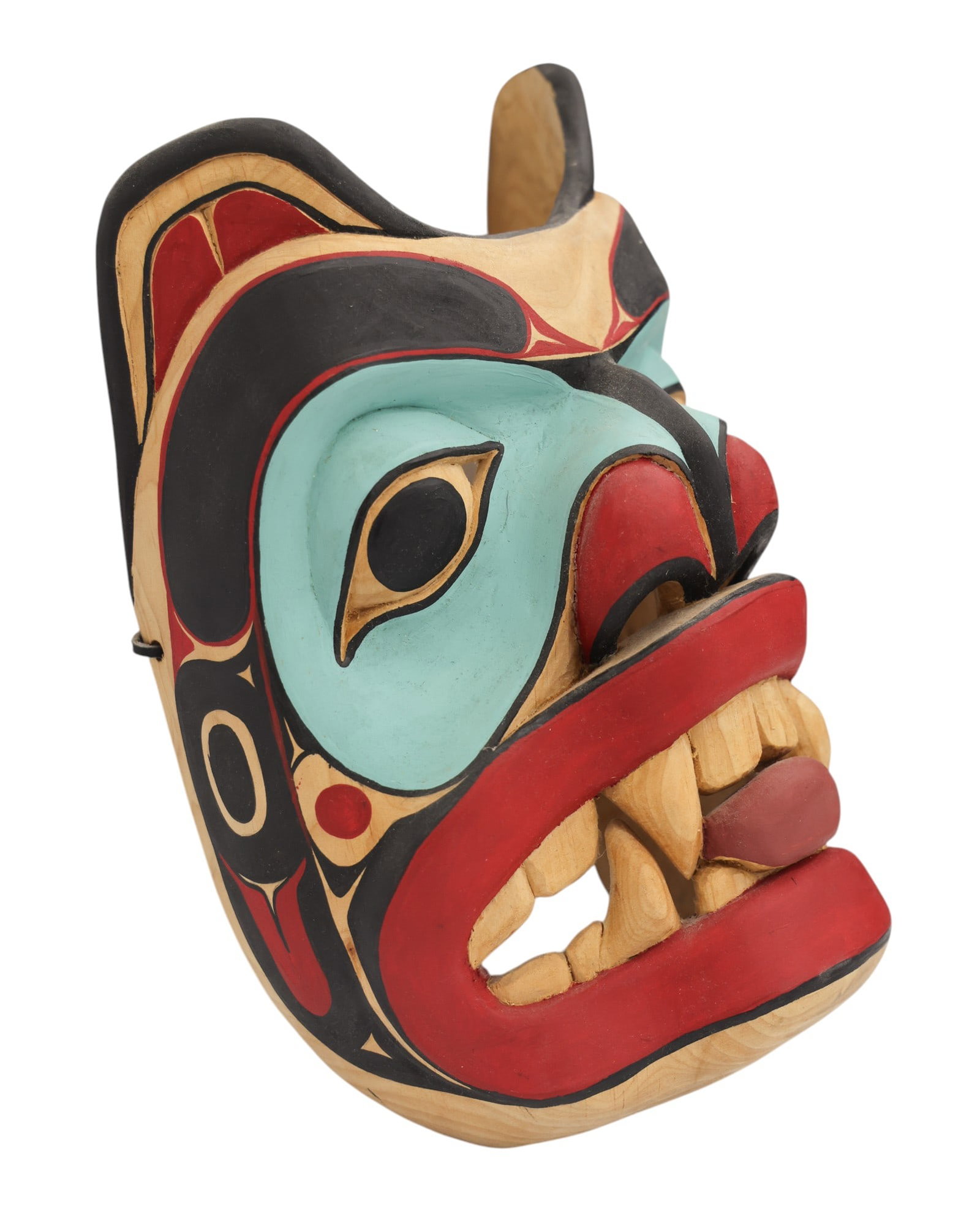 Myron Barnes (Tlingit) "Bear Mask" 2002 Painted Cedar - 2