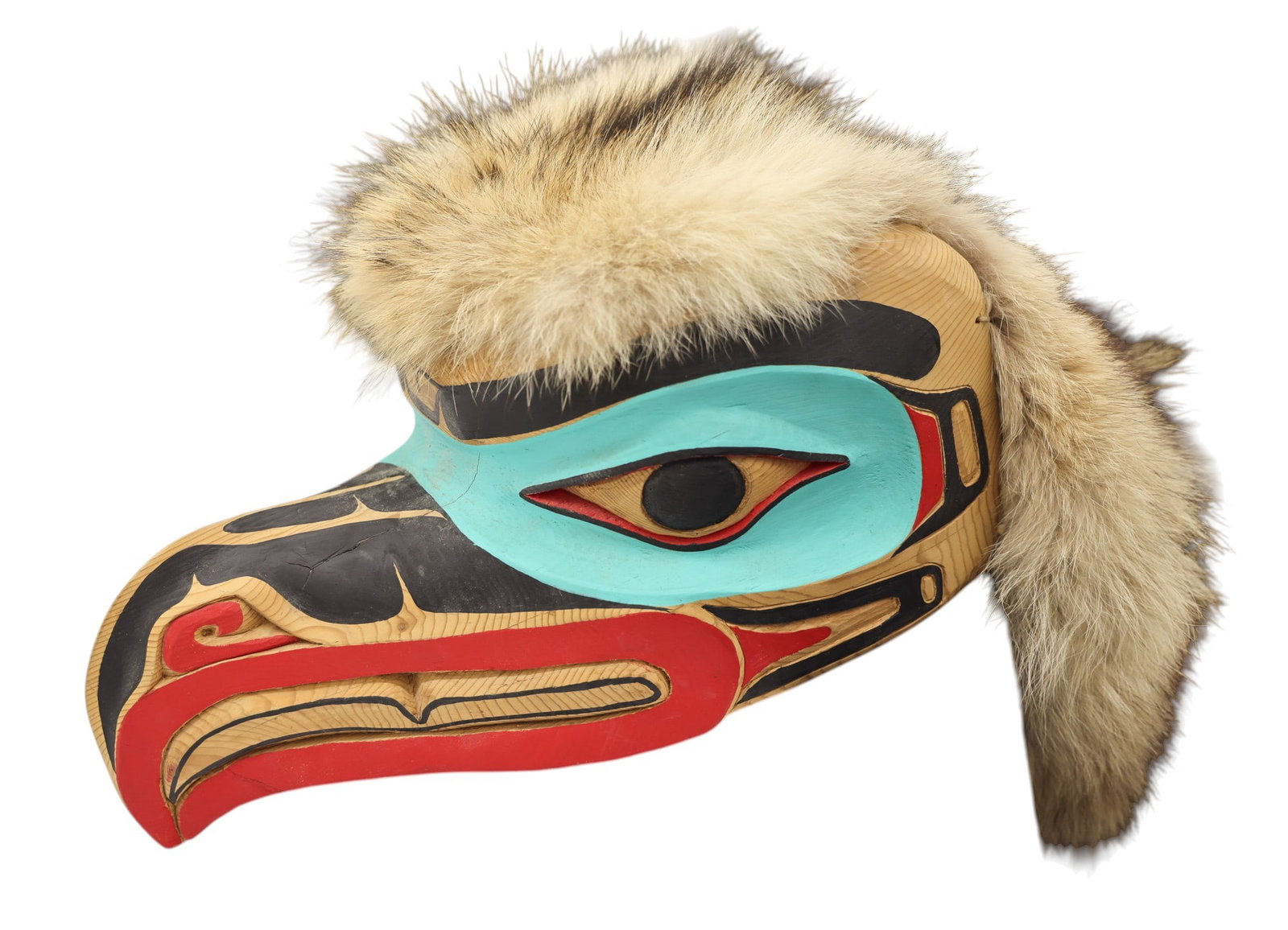 Myron Barnes (Tlingit) "Eagle Mask" 2004 Painted Cedar - 2