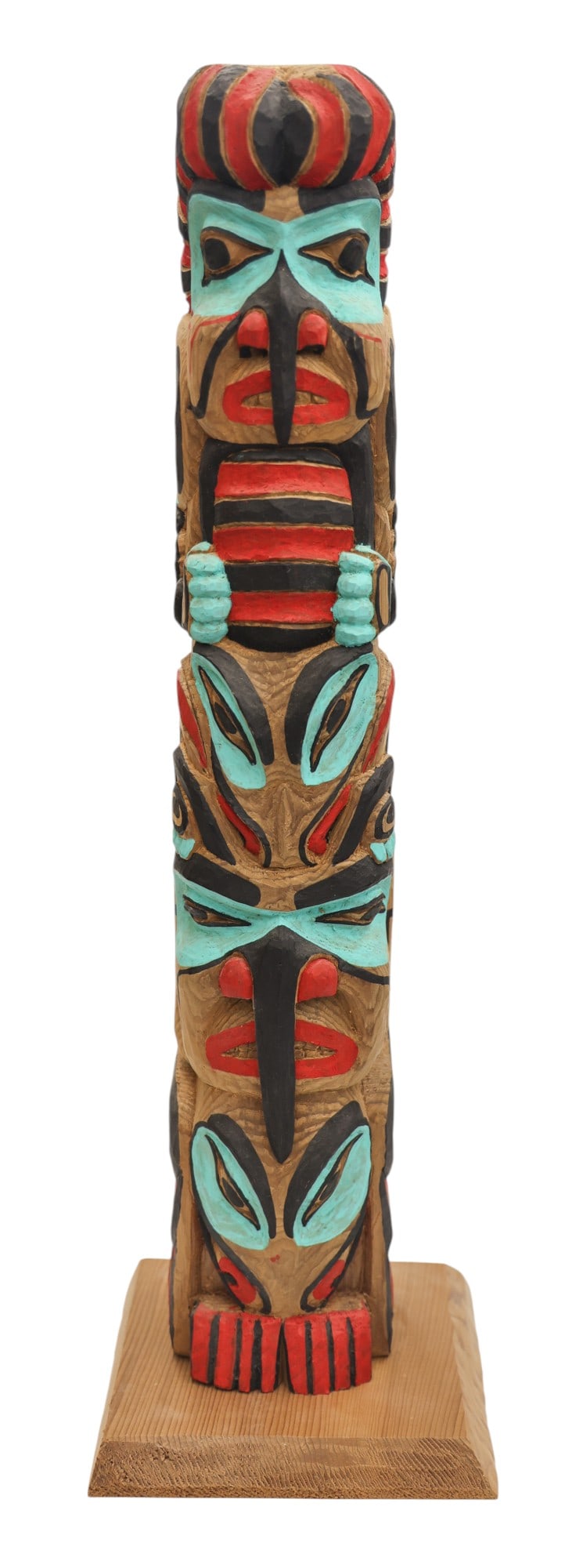 Myron Barnes (Tlingit) Cedar Totem Pole Model (1 of 2)