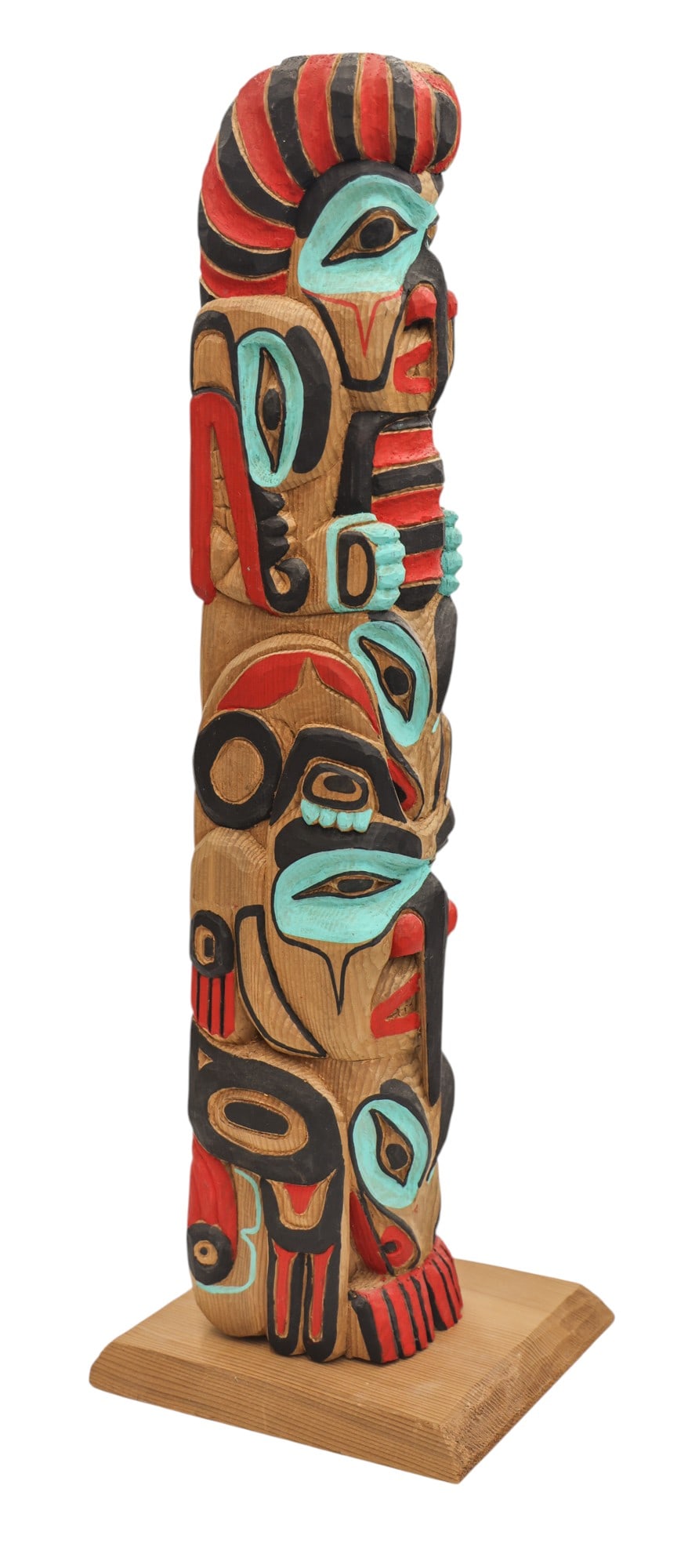 Myron Barnes (Tlingit) Cedar Totem Pole Model - 2